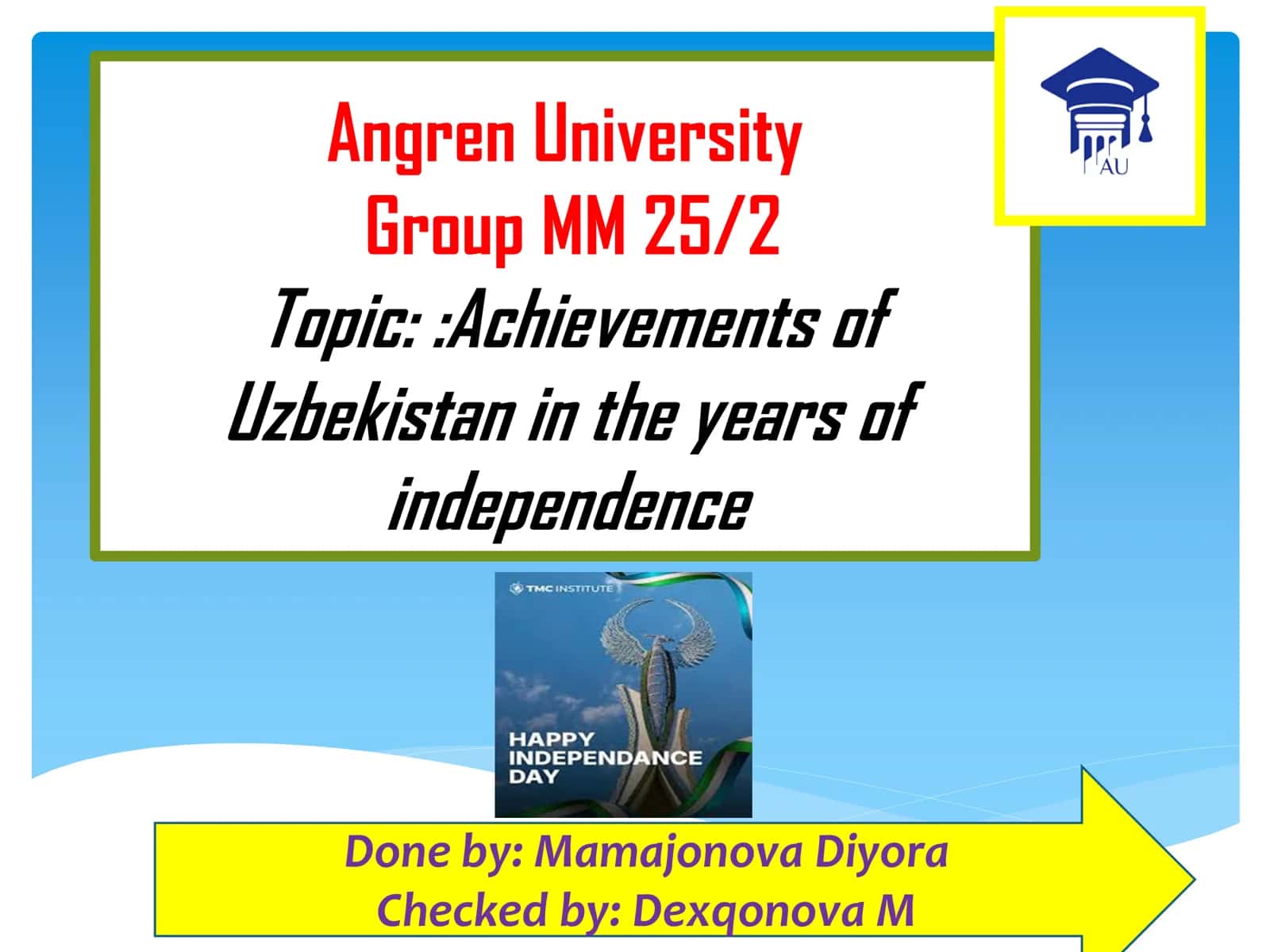 Achievements of Uzbekistan in the Years of Independence 1