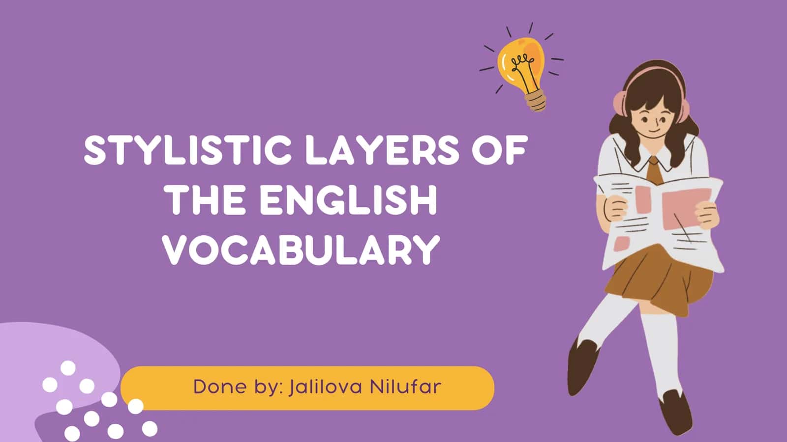 Stylistic Layers of the English Vocabulary 1