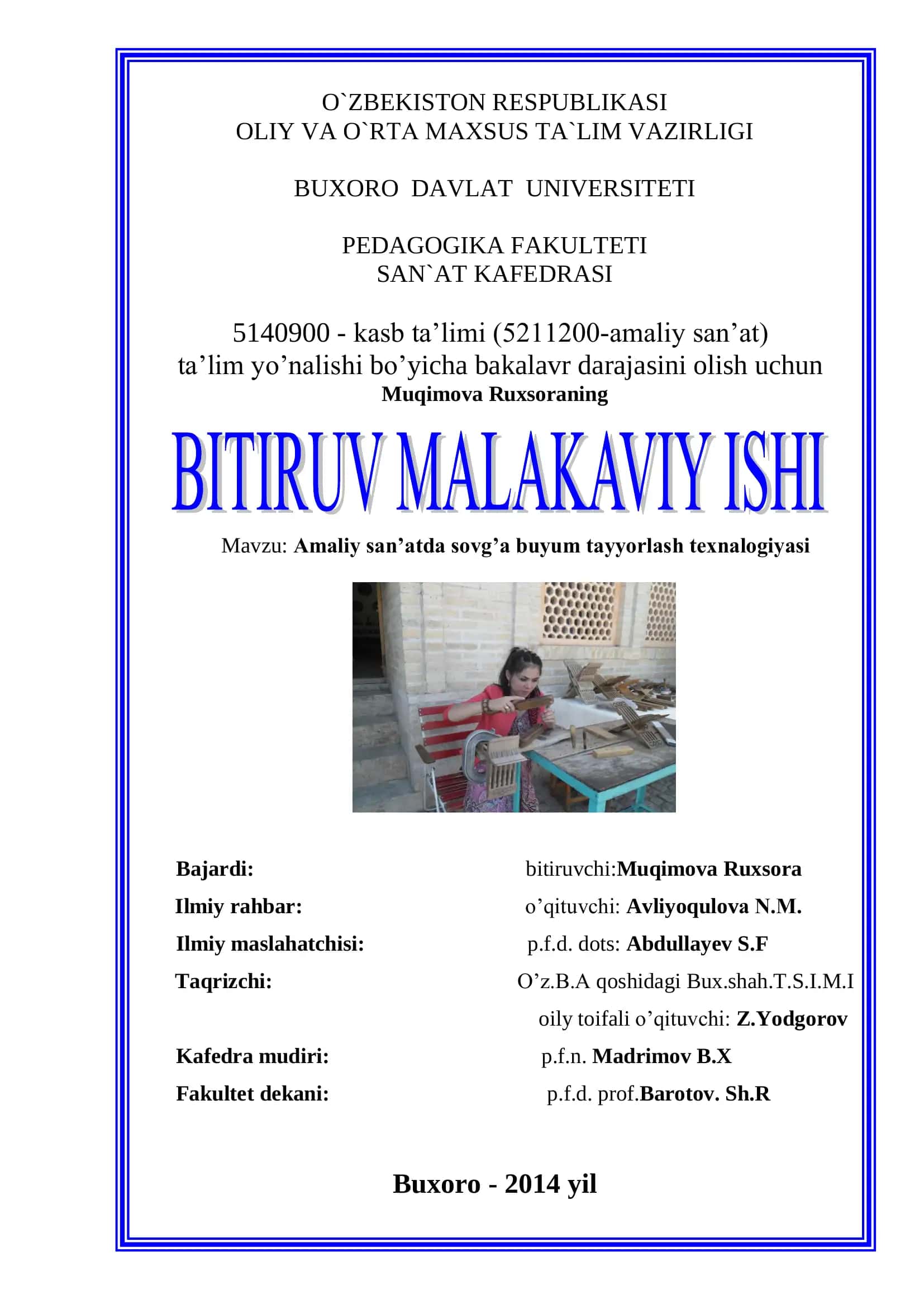 Amaliy san'atda sovg’a buyumlar tayyorlash texnologiyasi 1
