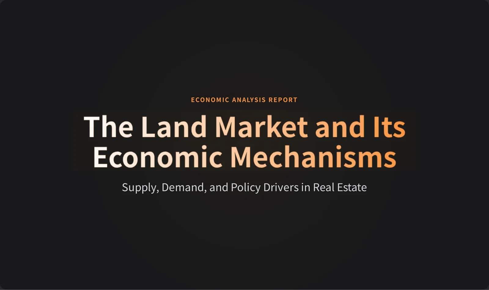 ECONOMIC ANALYSIS REPORT 1