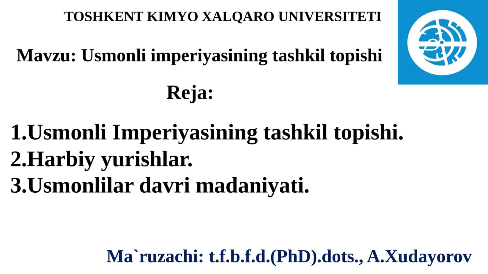 Usmonli imperiyasining tashkil topishi 1