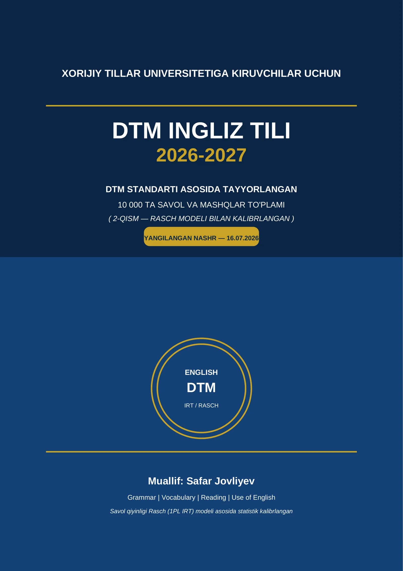 DTM INGLIZ TILI 2026-2027 1