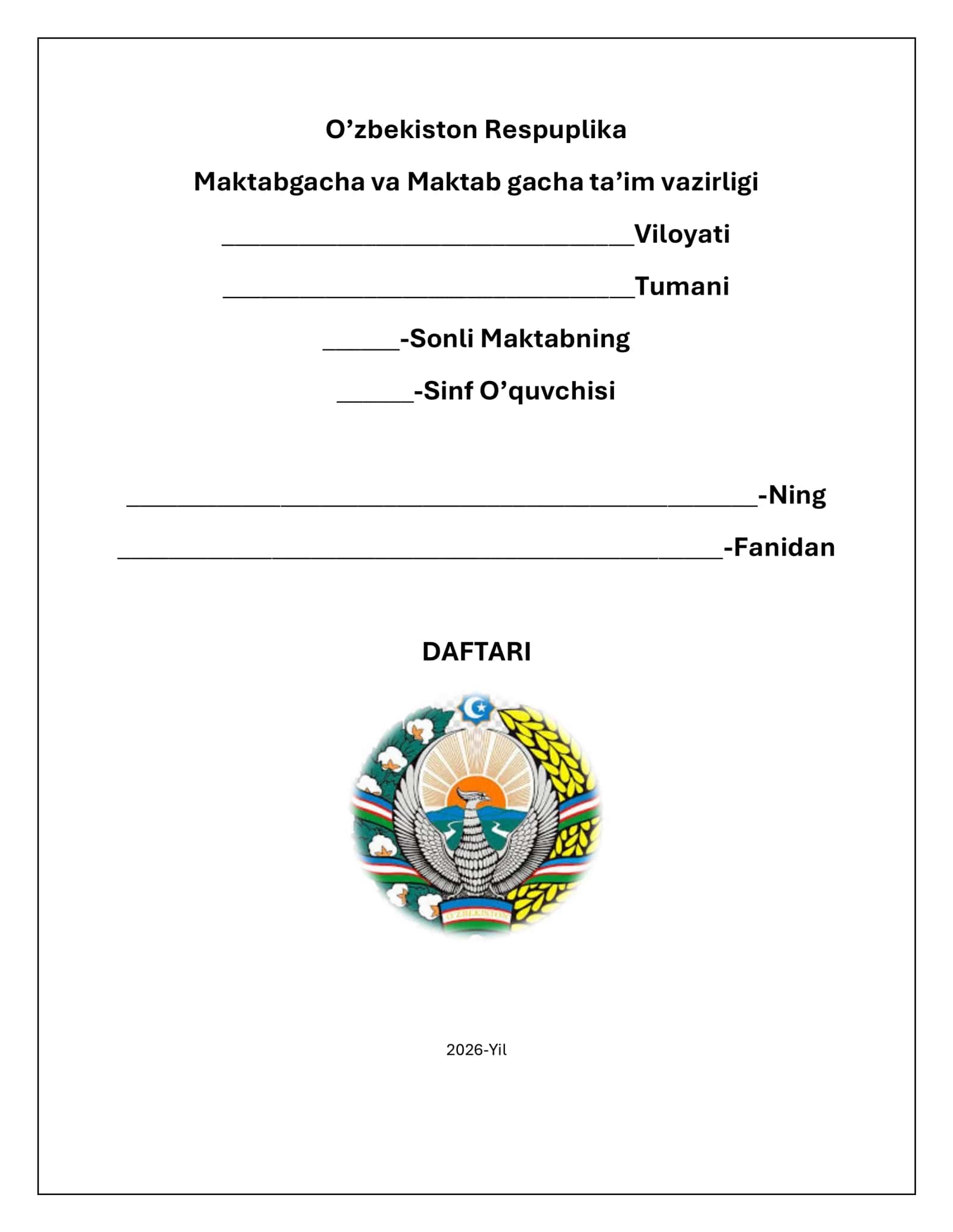 Daftar uchun abloshka 1