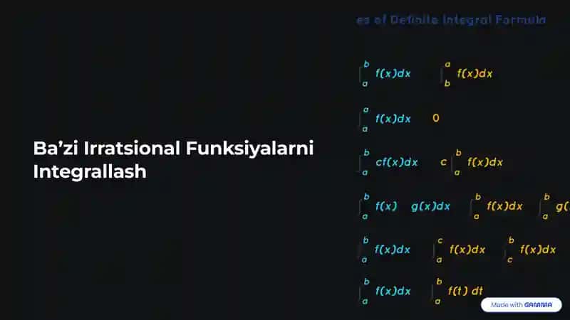 Integrallash Usullari