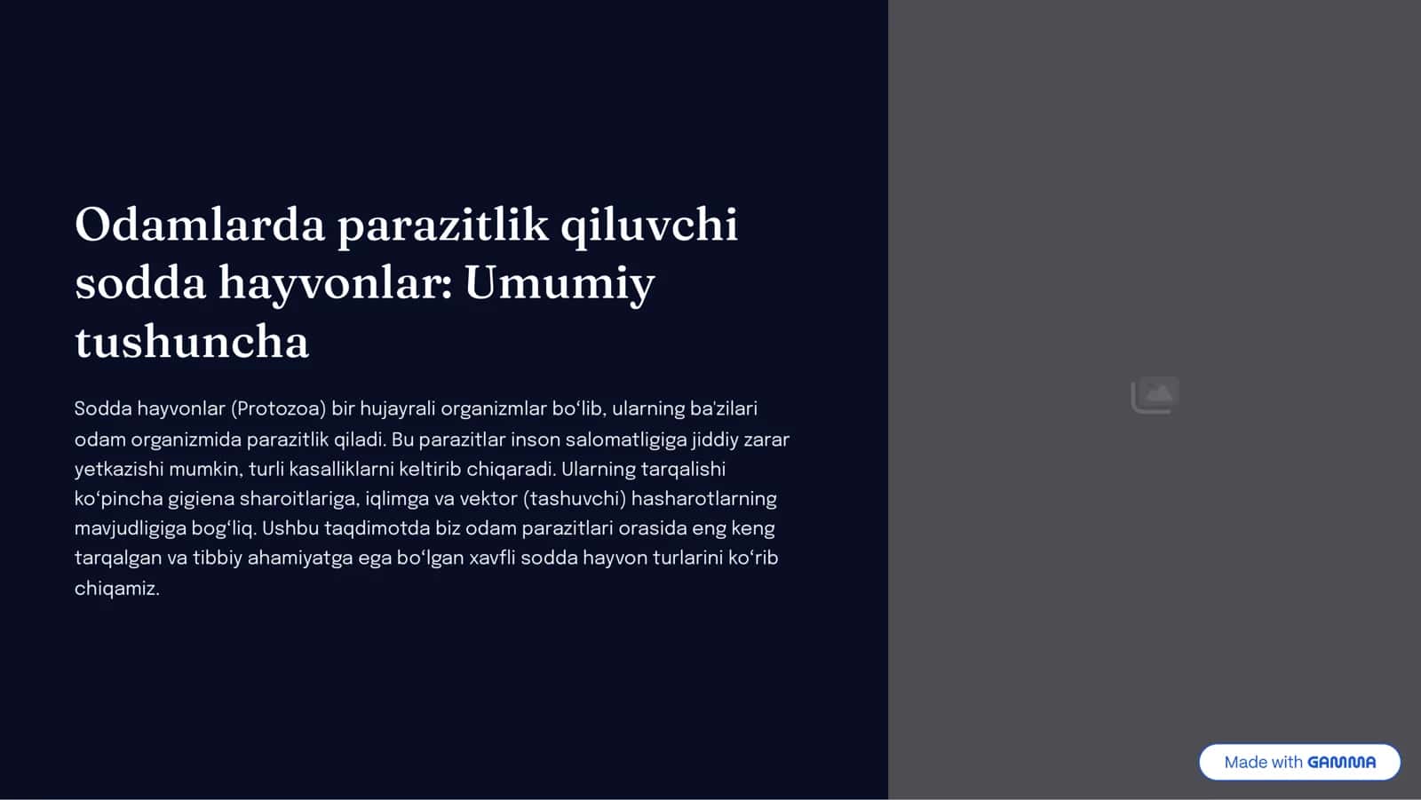 Odamlarda parazitlik qiluvchi sodda xayvonlar: xivchinlilar odam parazitlari: tripanosomalar, leyshmaniyalar, trixomonodalar, lyambliyalar 1