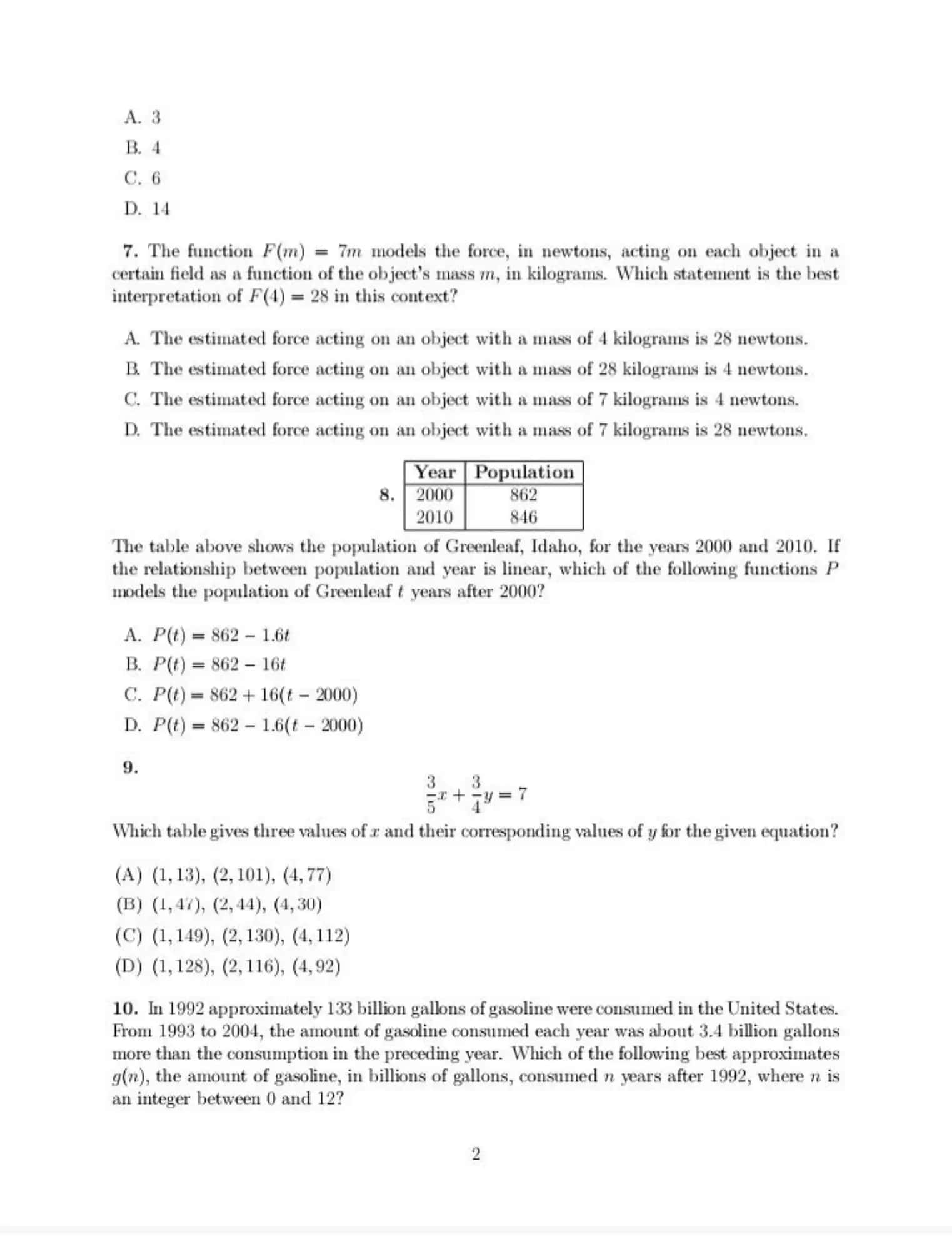 Sat test 1
