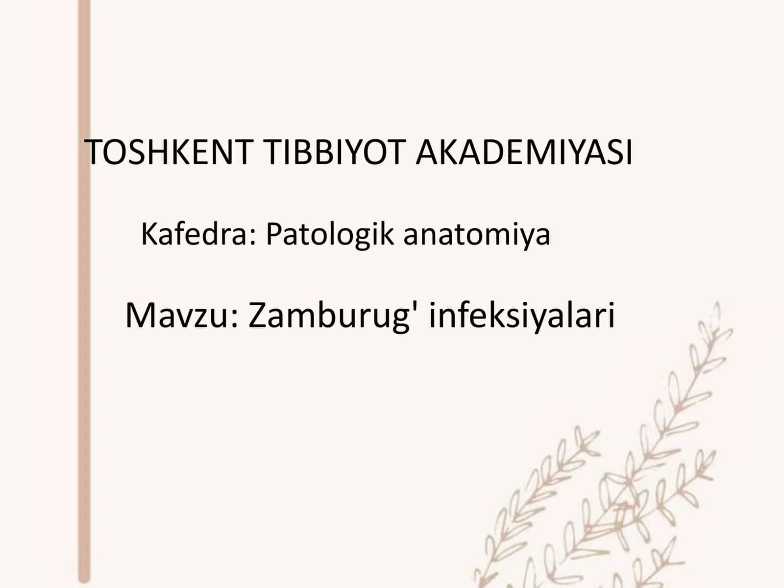 Zamburug' infeksiyalari 1
