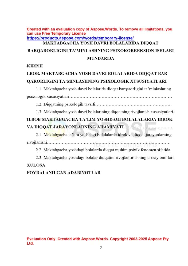 MAKTABGACHA YOSH DAVRI BOLALARIDA DIQQAT BARQARORLIGINI TA'MINLASHNING PSIXOKORREKSION ISHLARI 1