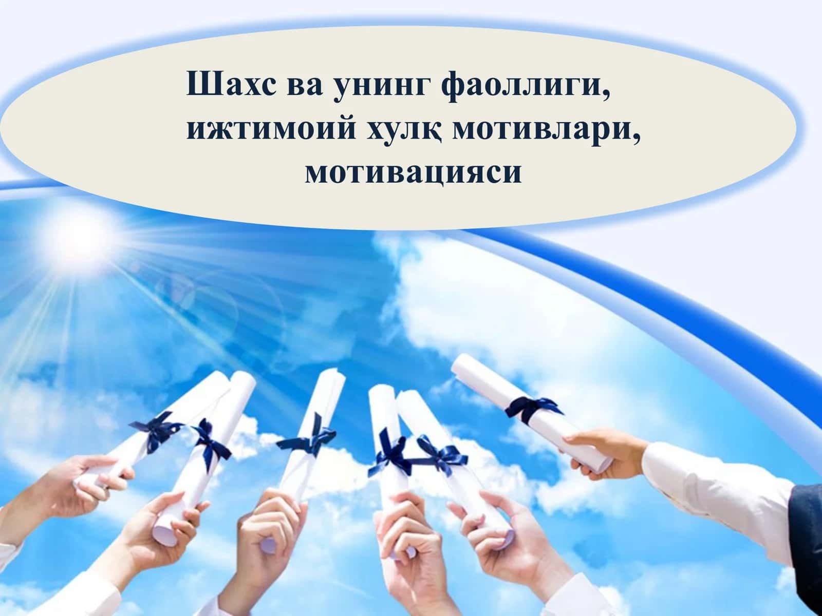 Шахс ва унинг фаоллиги, ижтимоий хулқ мотивлари,  мотивацияси 1