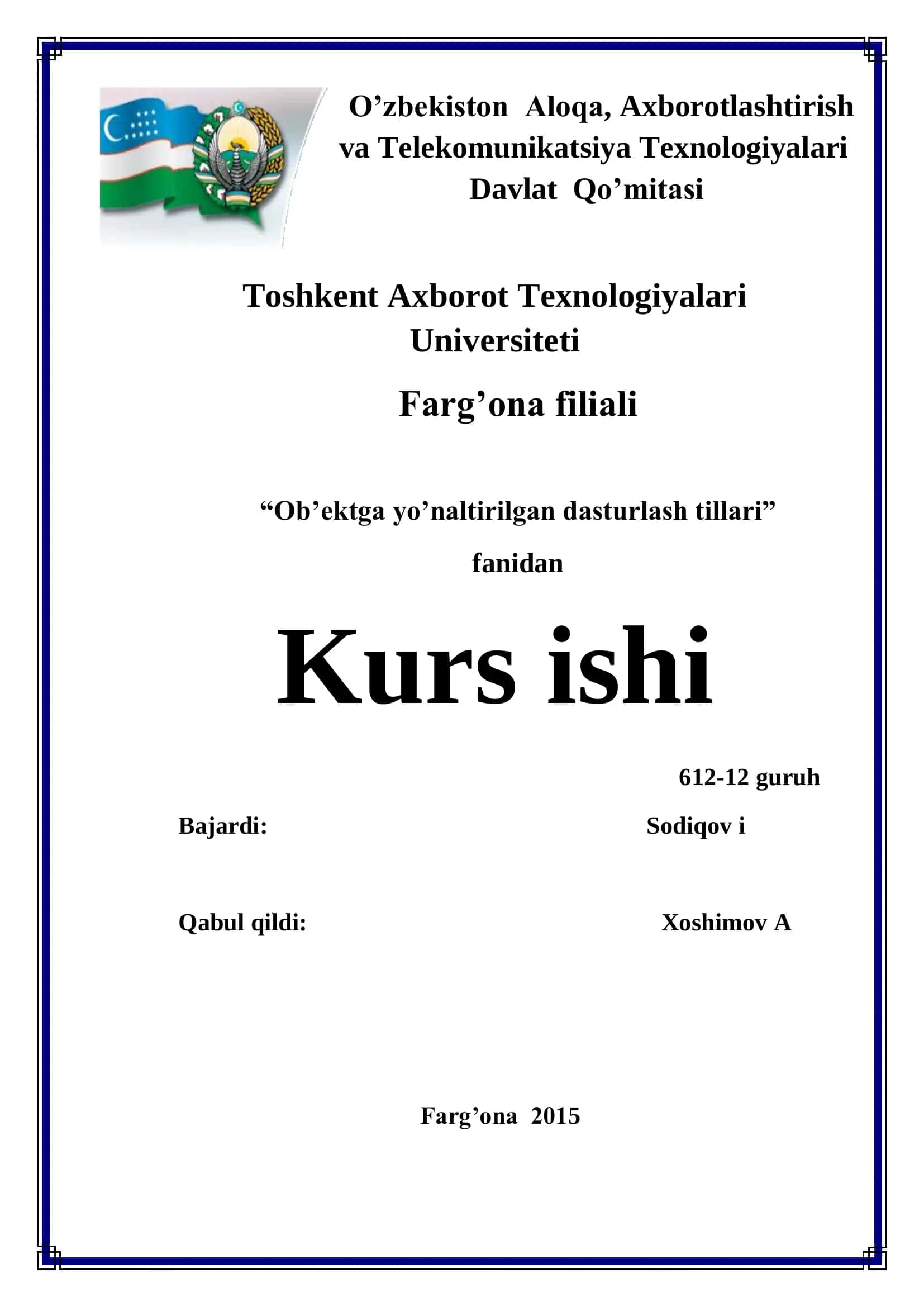 Dastrurilgan dasturlash tillari 1