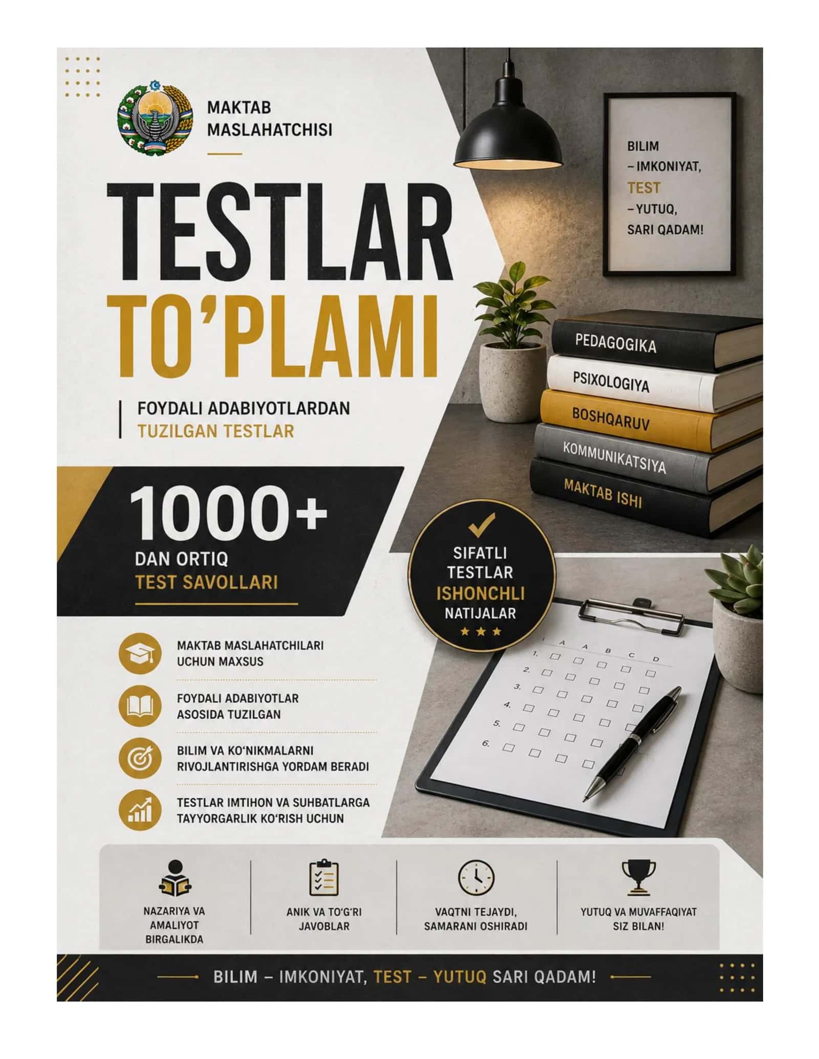 Maktab maslahatchisi 1000 ta test 1