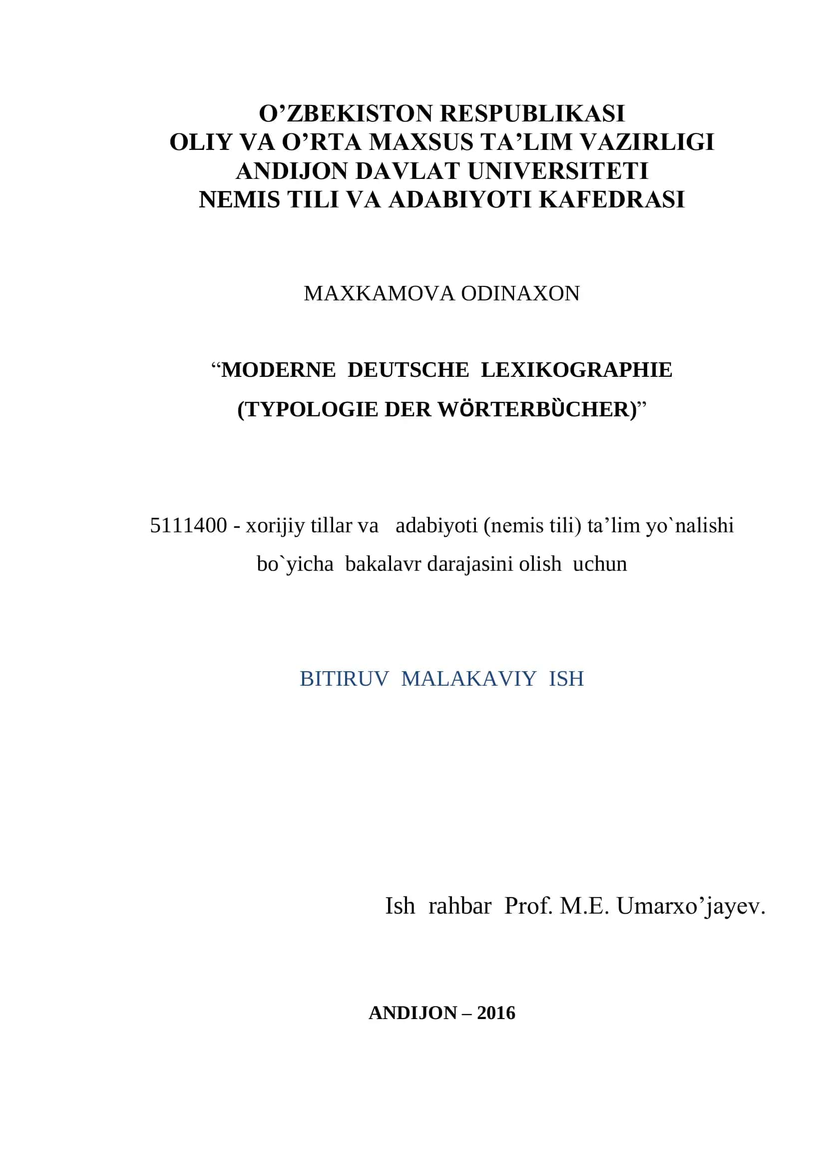 "MODERN DEUTSCHE LEXIKOGRAPHIE (TYPLOGIE DER WӦRTERBȔCHER)" 1