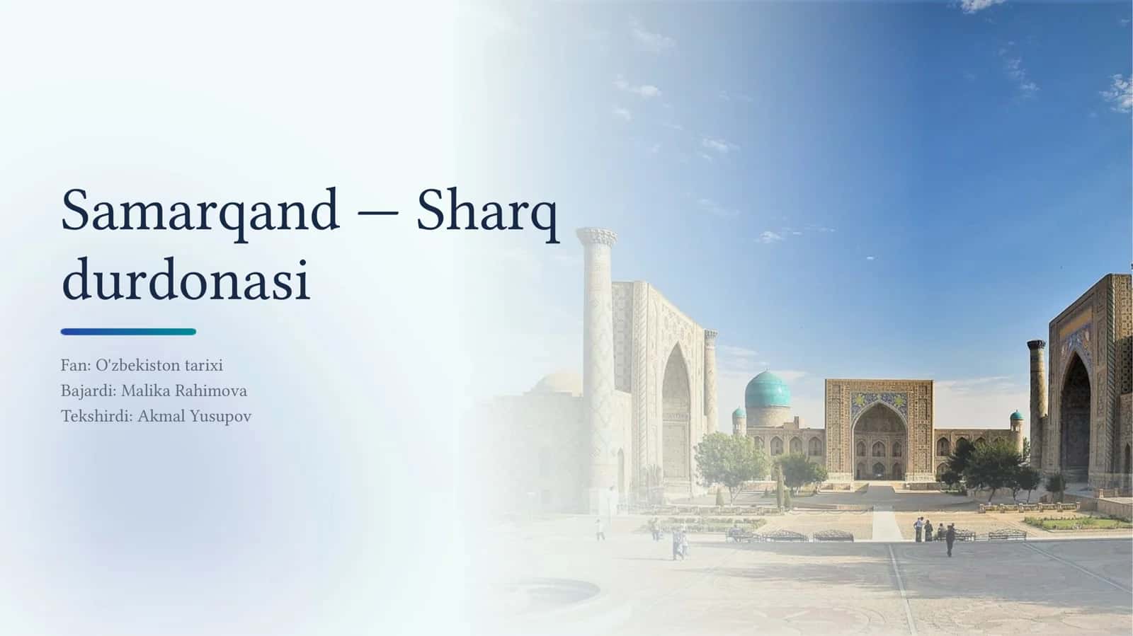 Qadimgi Samarqand tarixi 1