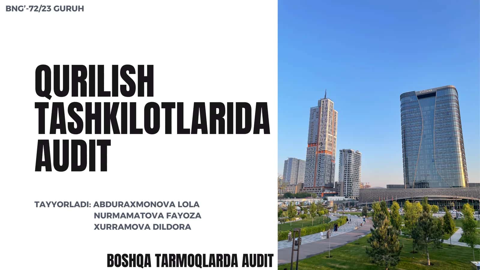 Qurilish Tashkilotlarida Audit 1