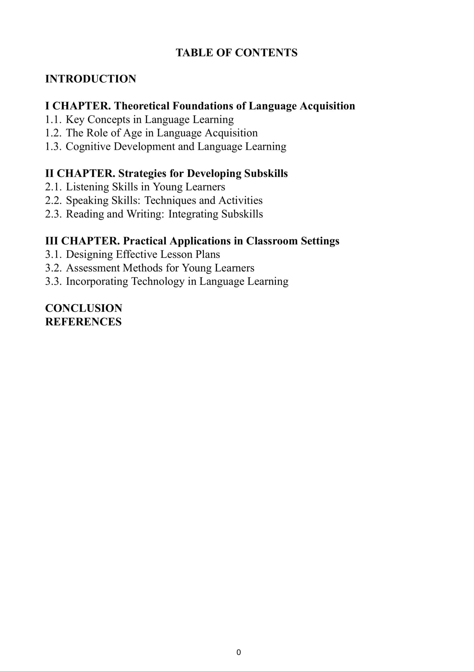 Course Work on Developing Subskills in English Language Learning 1