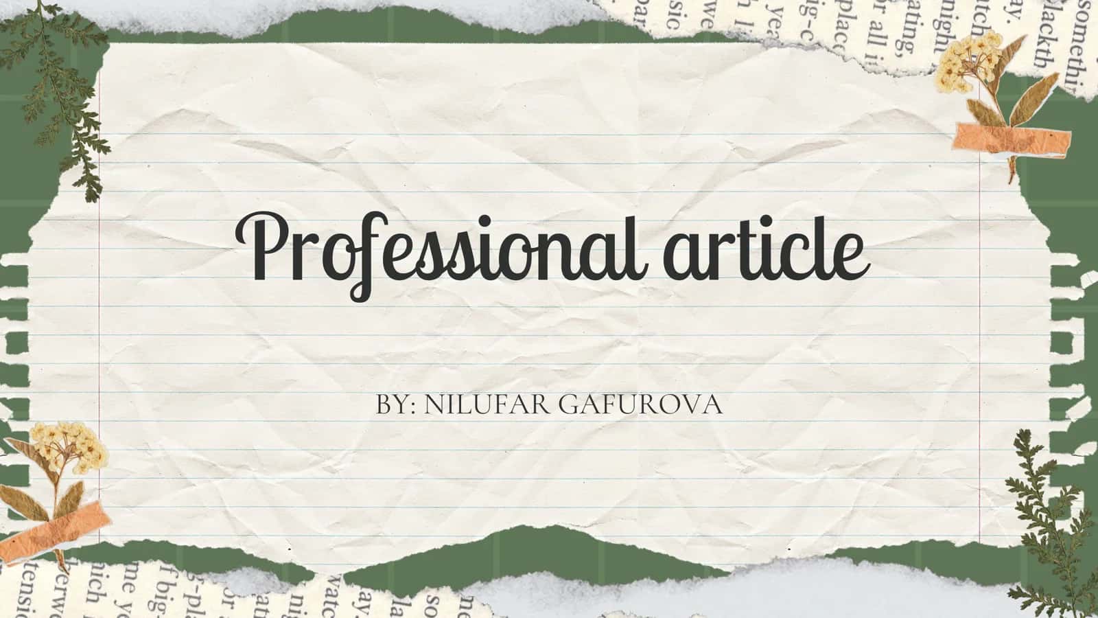 Professional article 1