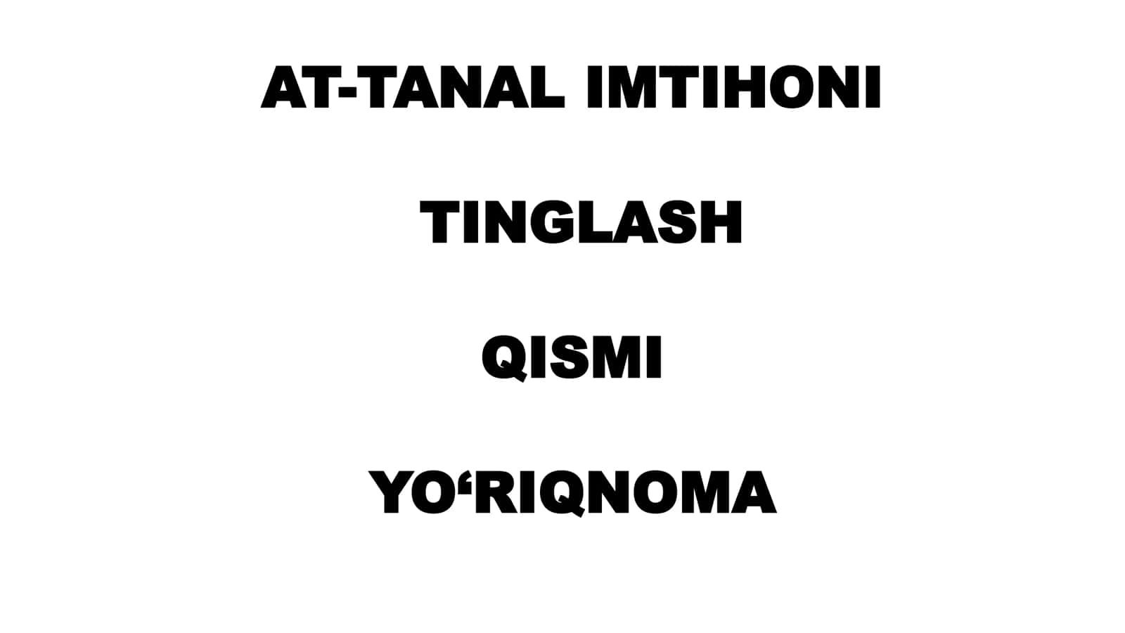 AT-TANAL IMTIHONI 1