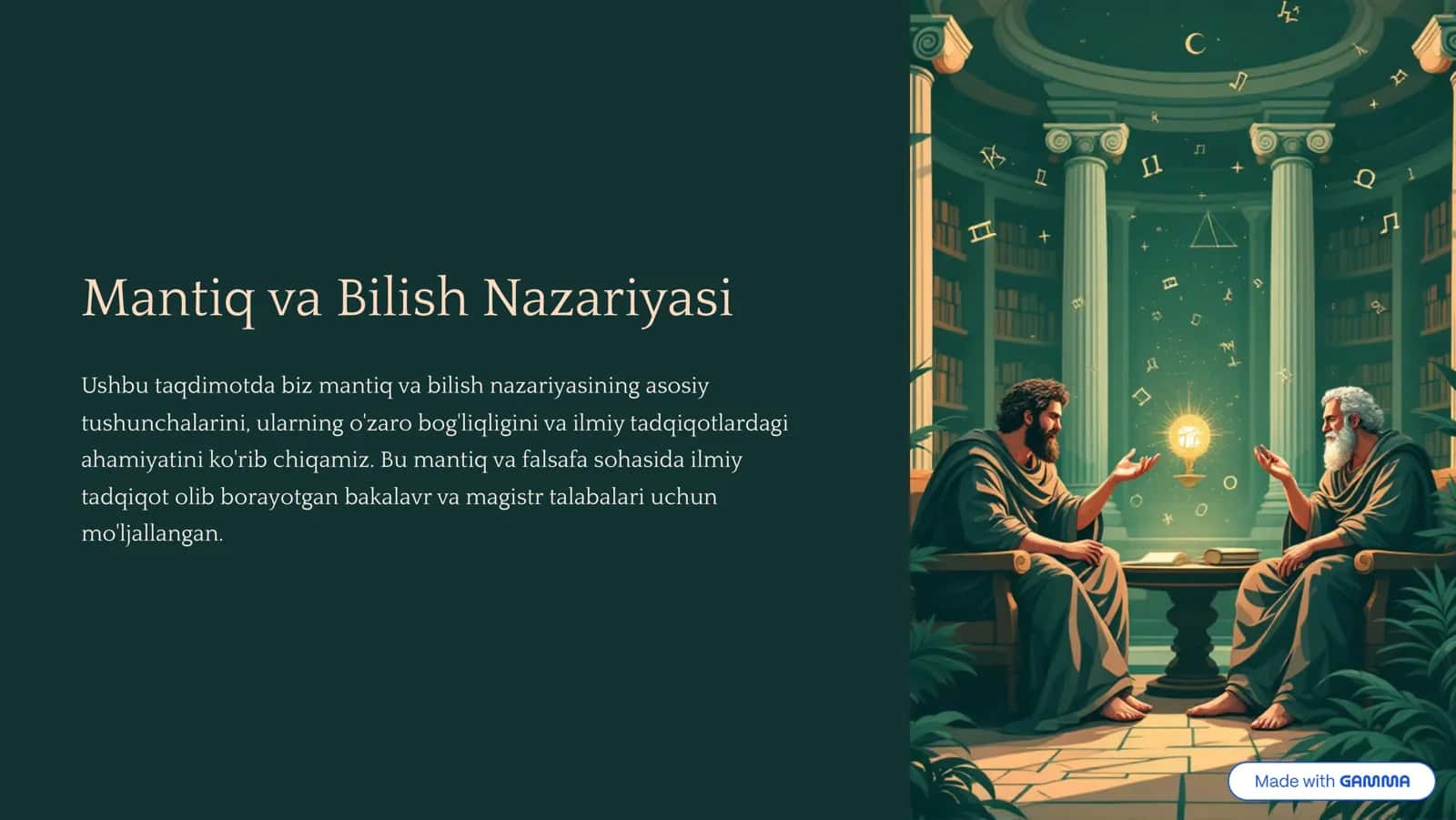 Mantiq va Bilish Nazariyasi 1