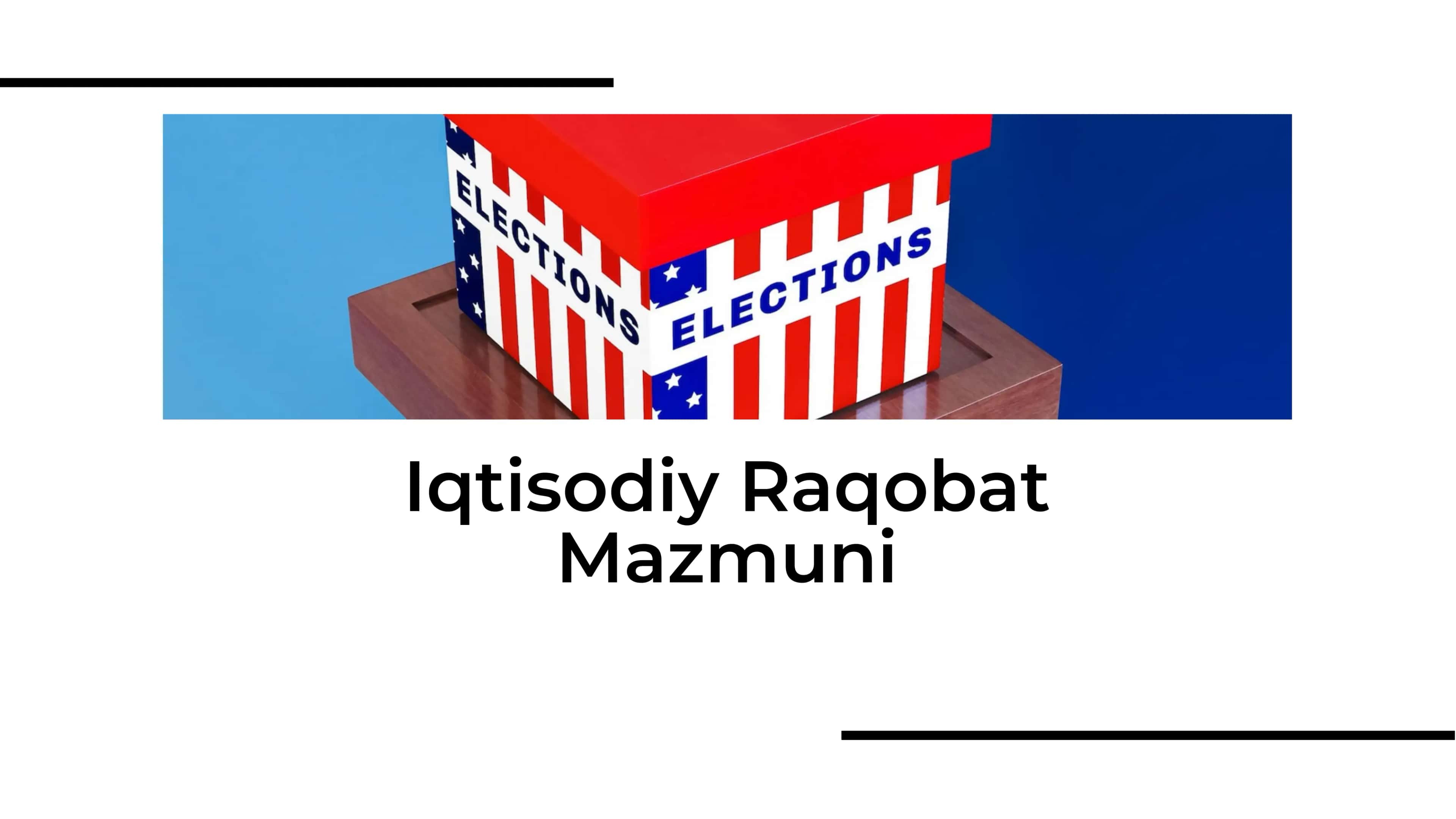 Iqtisodiy Raqobat 1