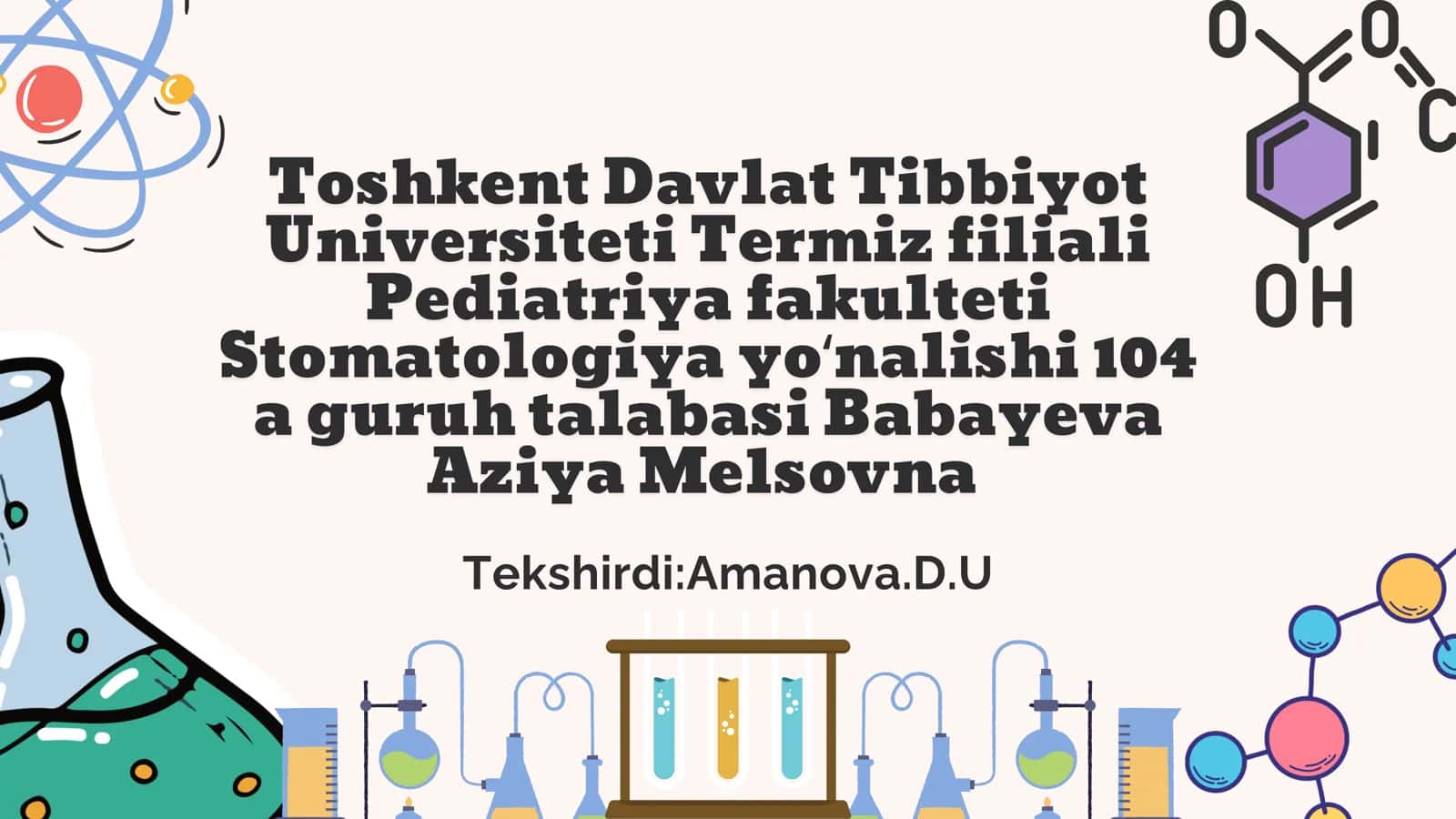 Kimyoviy termodinamika. Kimyoviy reaksiyalarning issiqlik effektini aniqlash 1