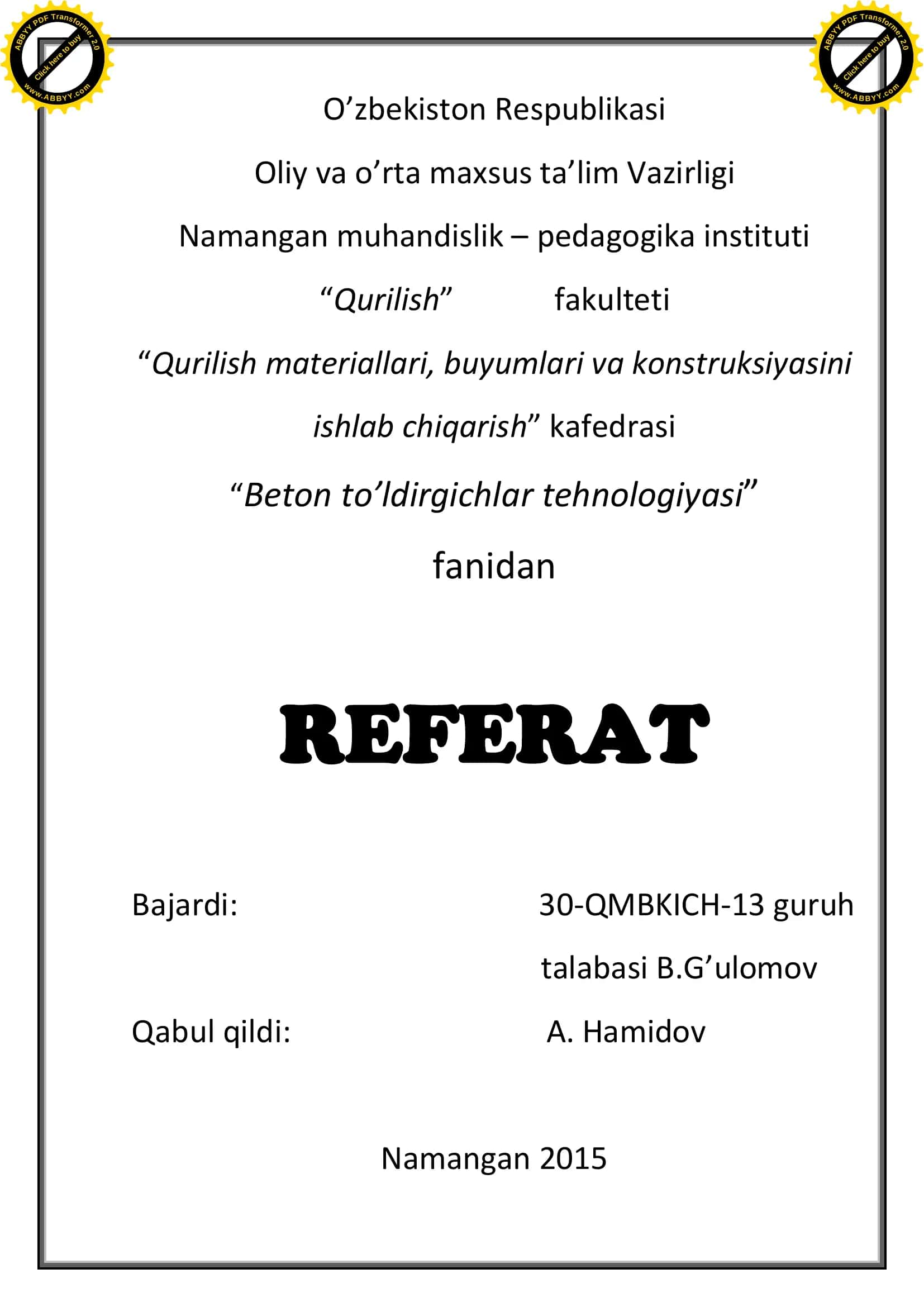 Beton to'ldirgichlari 1
