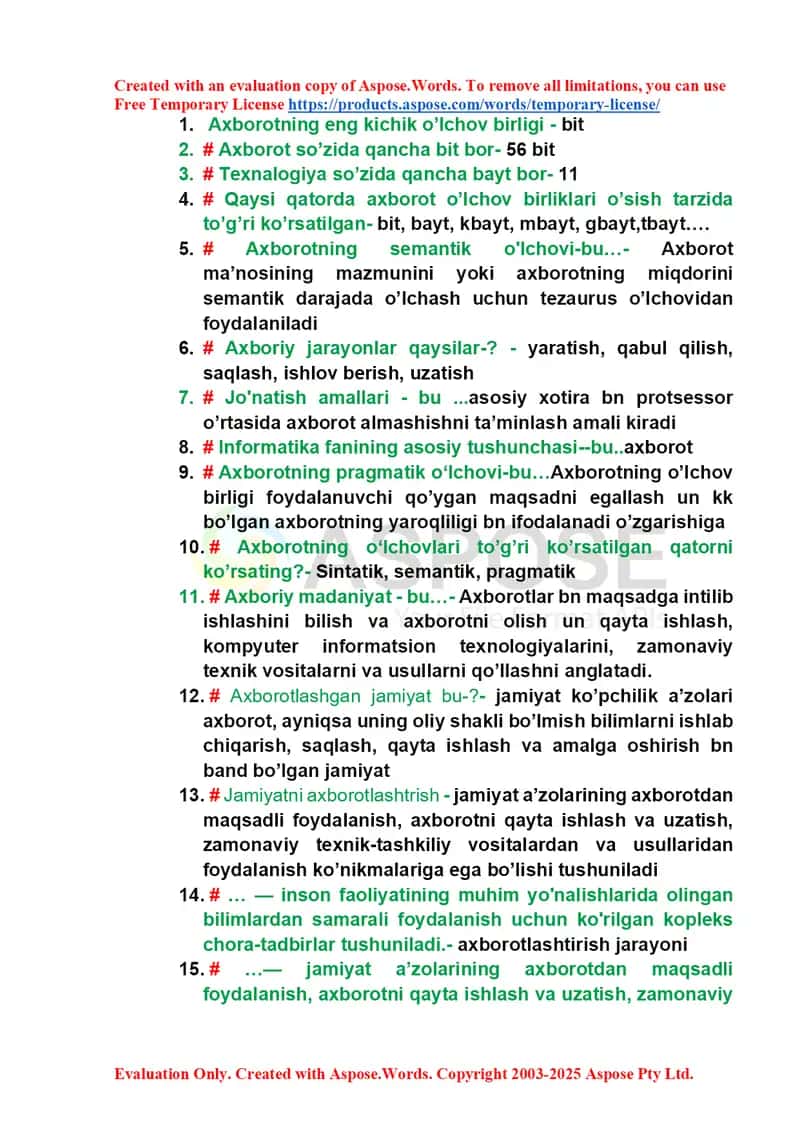 Informatika faniga kirish bo‘yicha taqdimot 1
