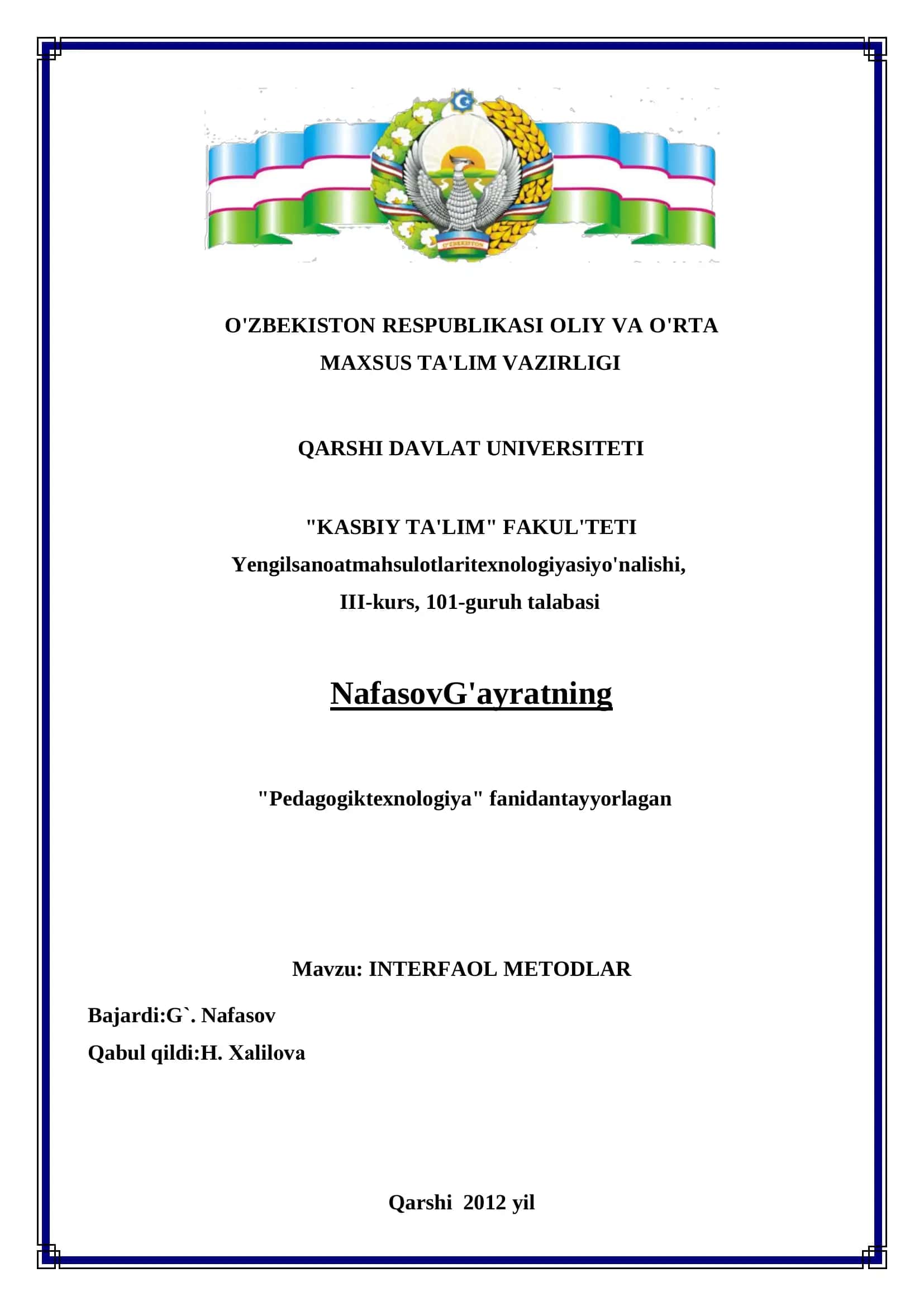 INTERFAOL METODLAR 1
