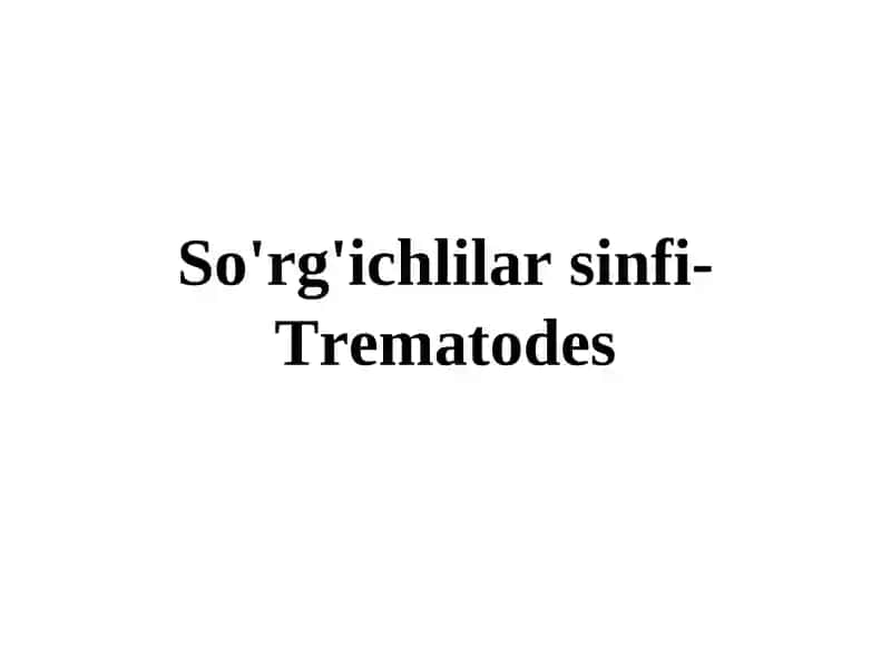Trematodes 1