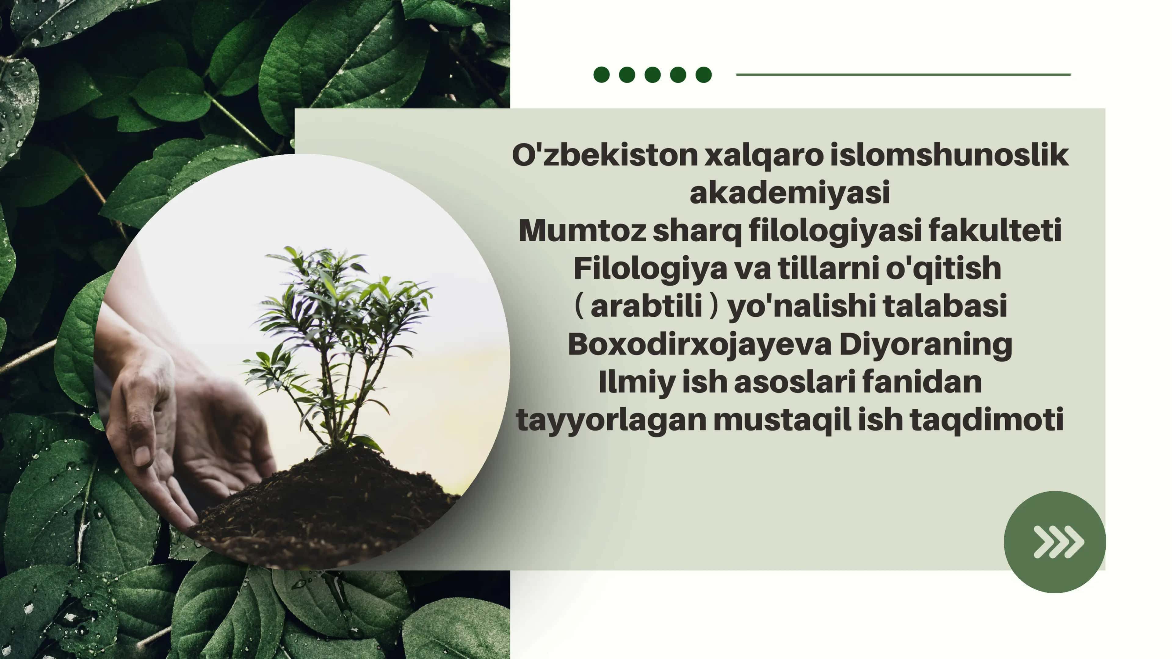 Atrof-muhitni asrash va „yashil“ iqtisodiyot yili 1