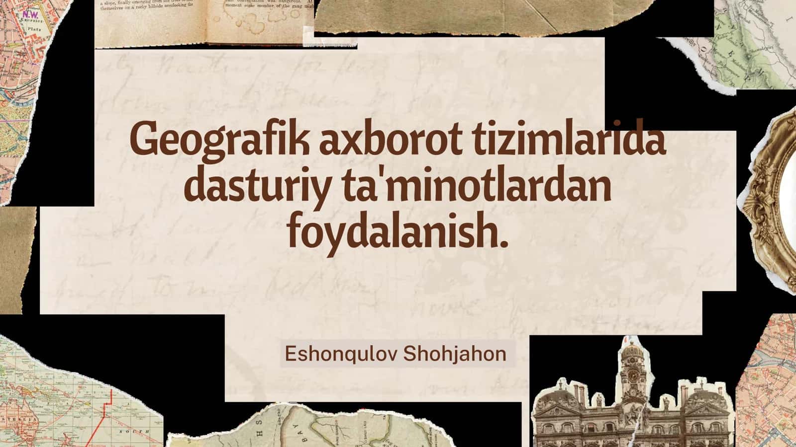 Geografik axborot tizimlari 1