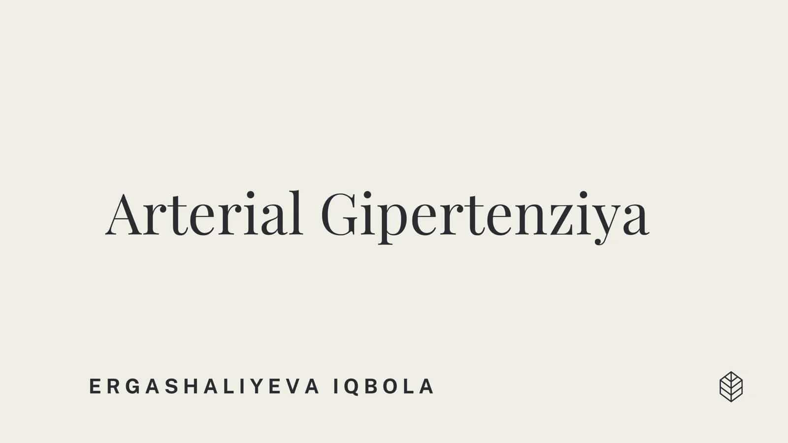 Arterial Gipertenziya 1