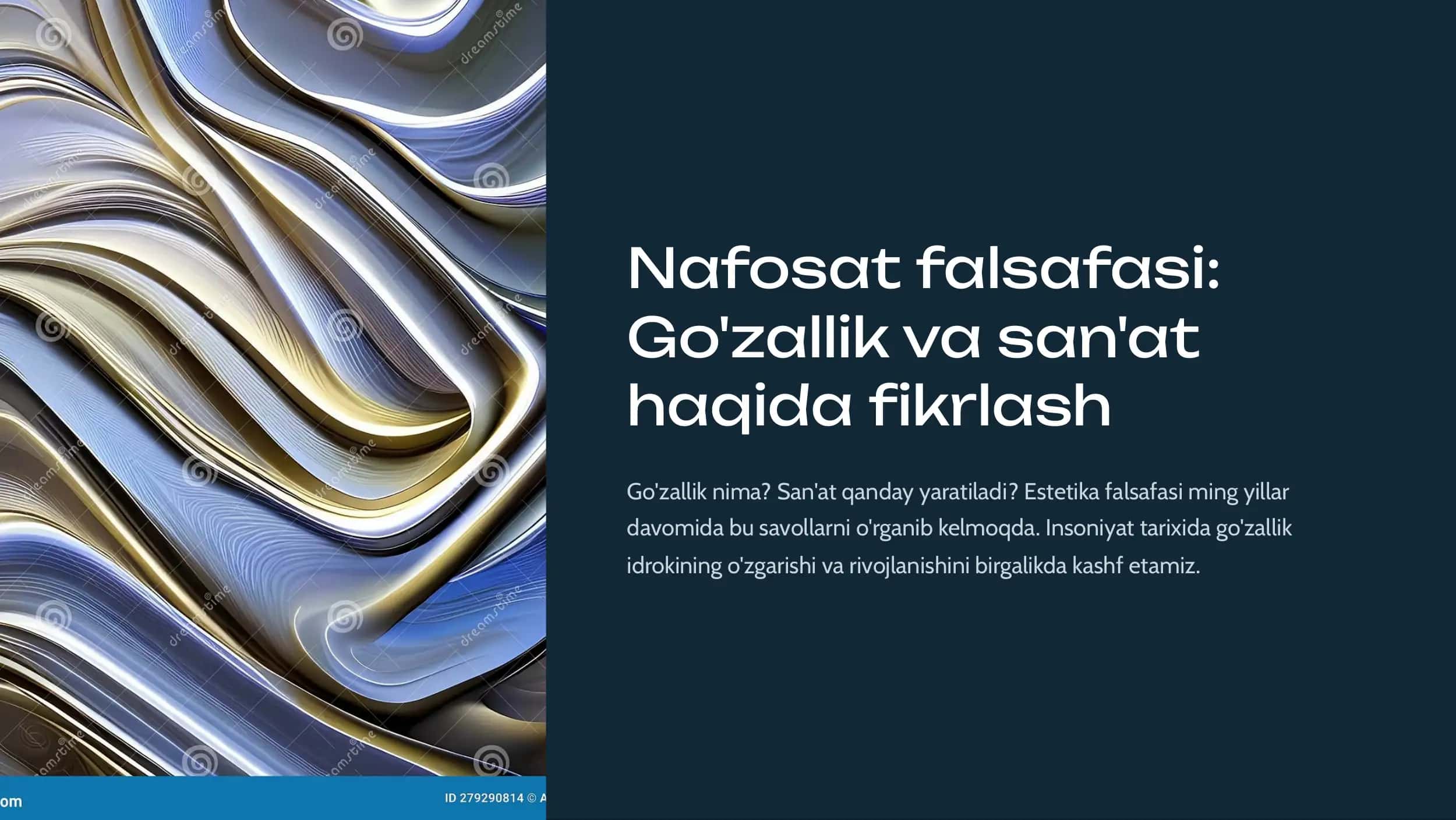 Nafosat falsafasi (Estetika) 1