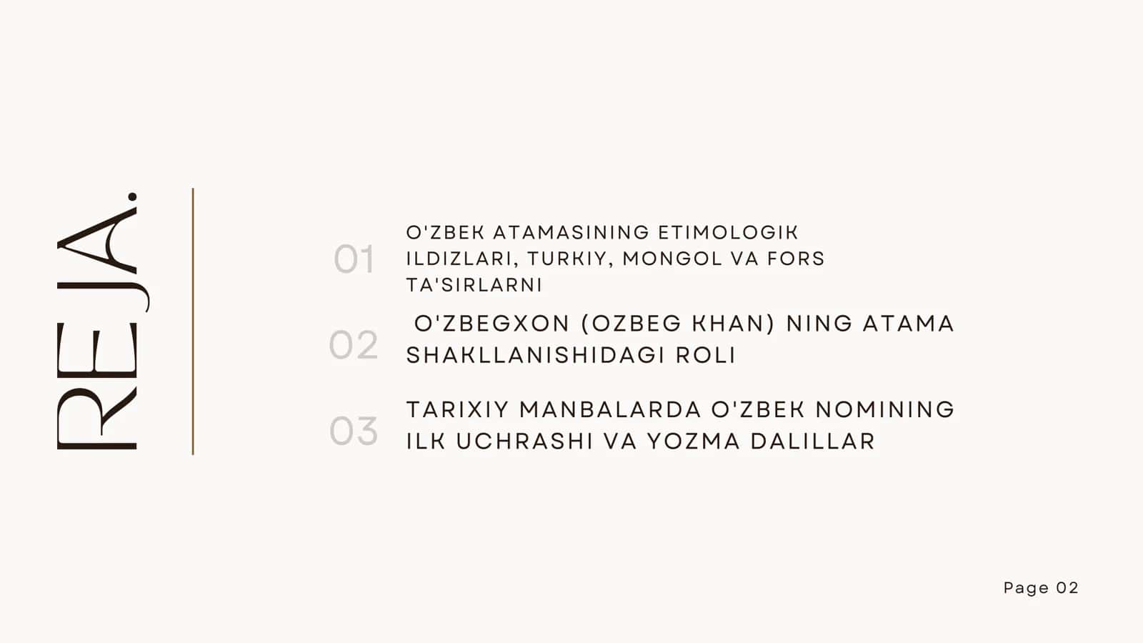 O'ZBEK ATAMASI 1