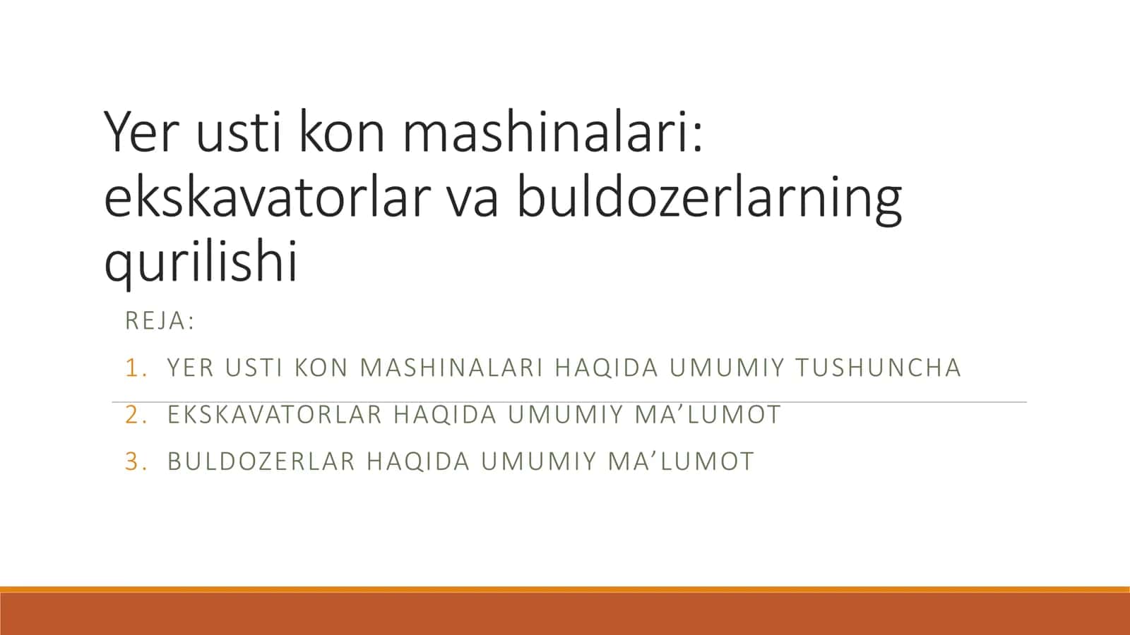 Yer usti kon mashinalari 1