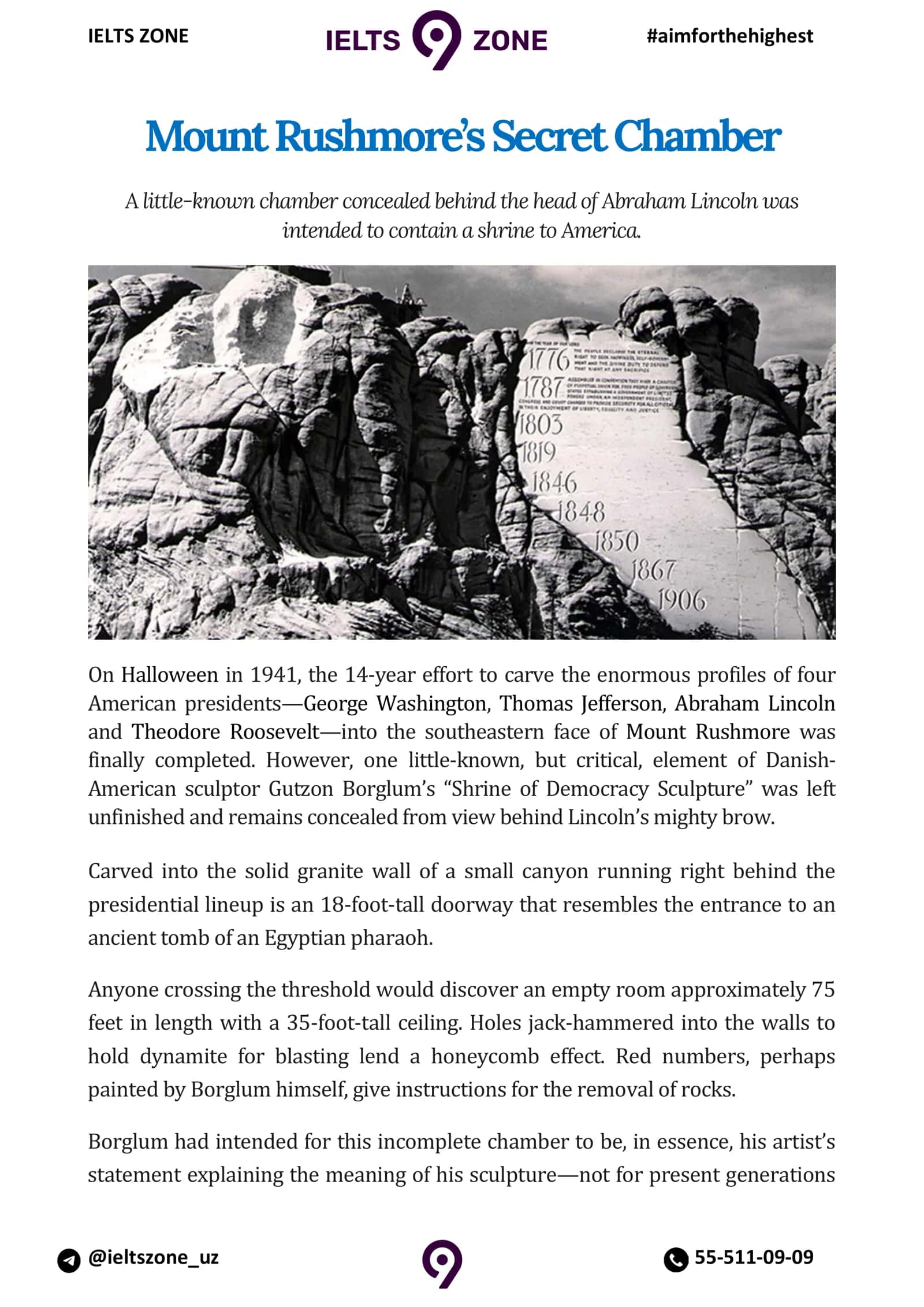 Mount Rushmore’s Secret Chamber 1