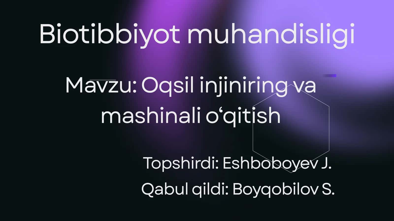 Biotibbiyot muhandisligi 1