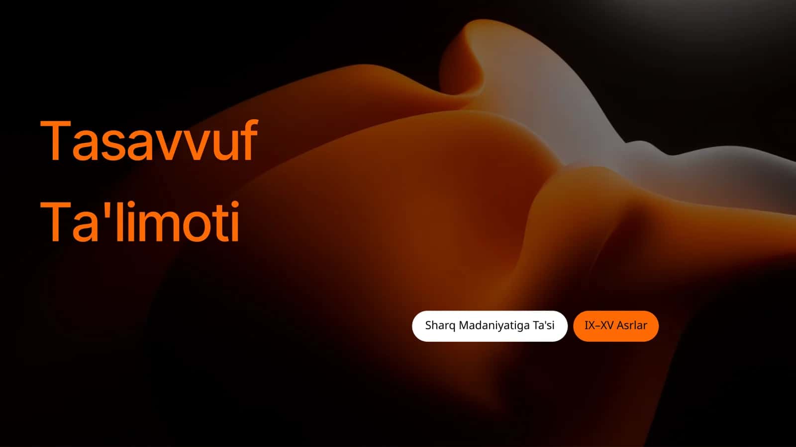 Tasavvuf Ta'limoti 1