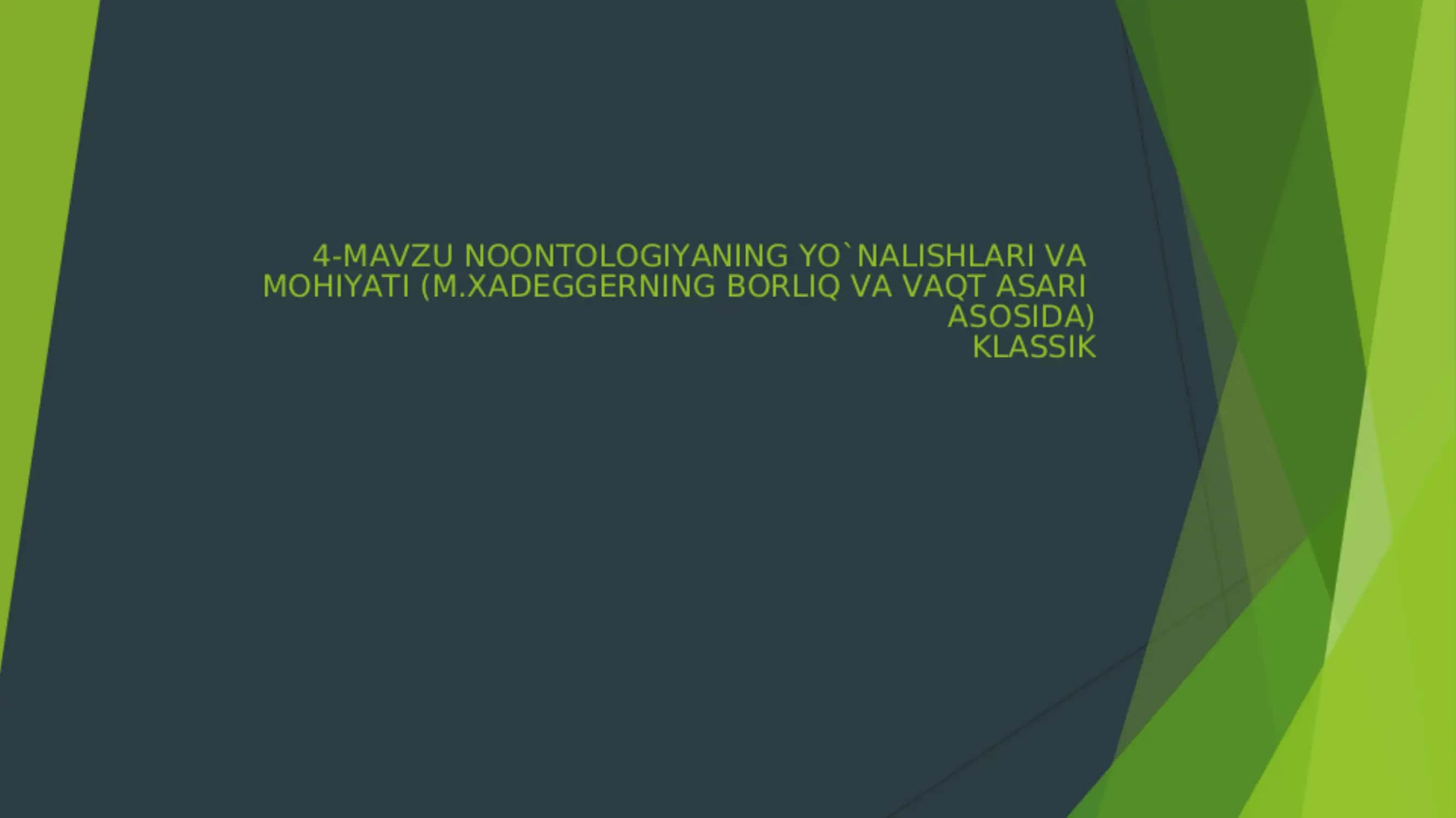 Falsafadan mustaqil ish 1