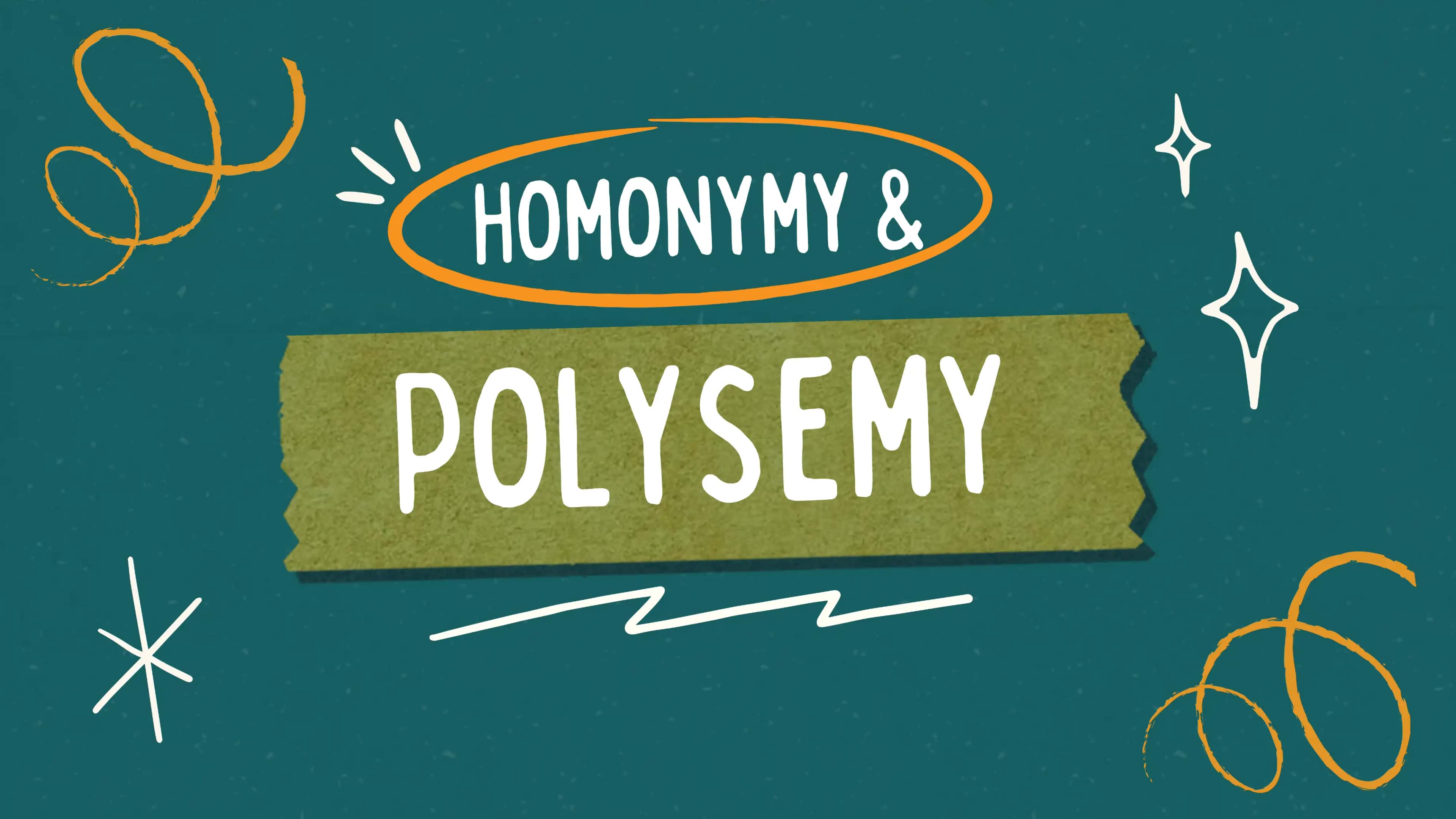 Homonymy and polysemy 1