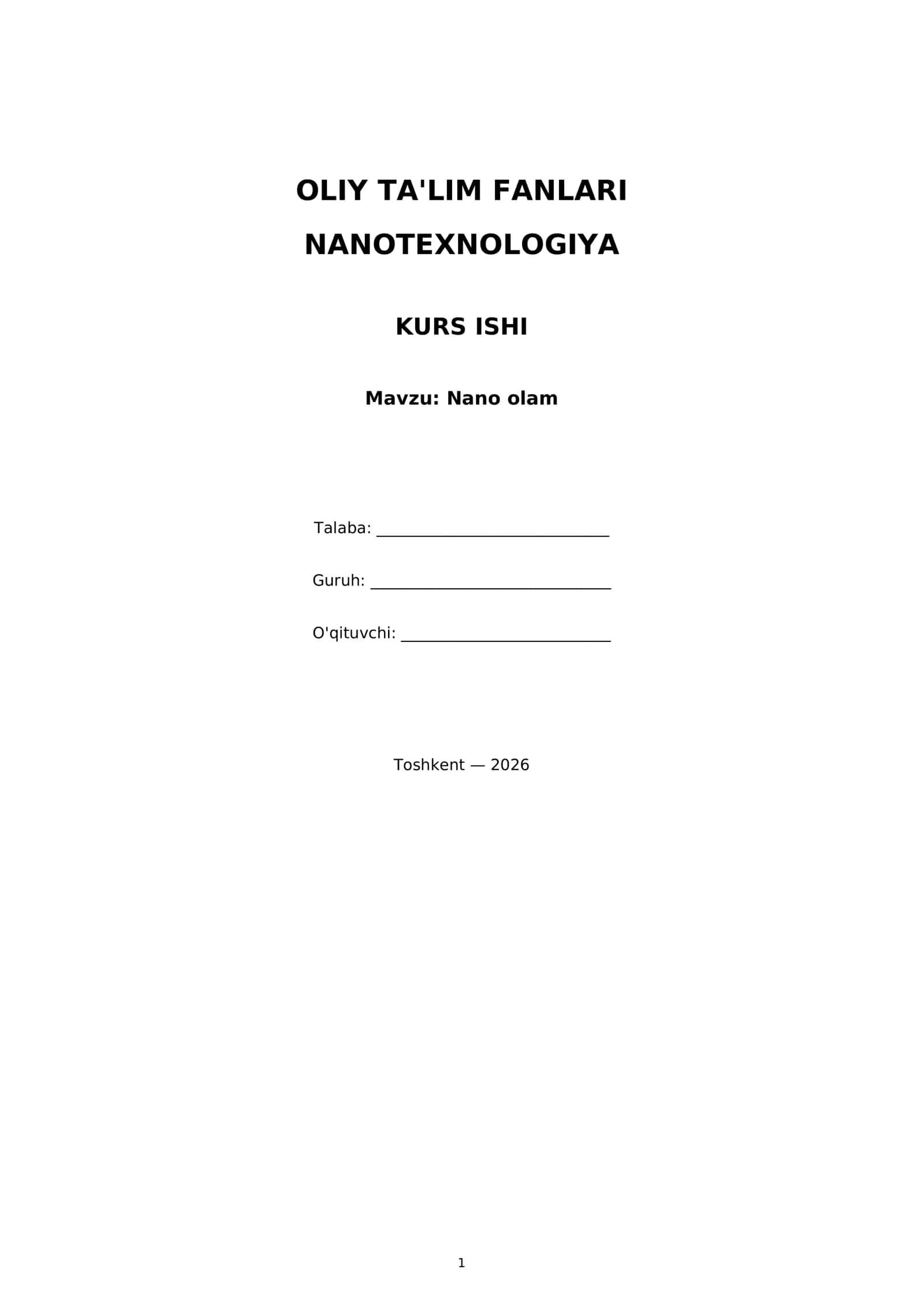 NANOTEXNOLOGIYA 1