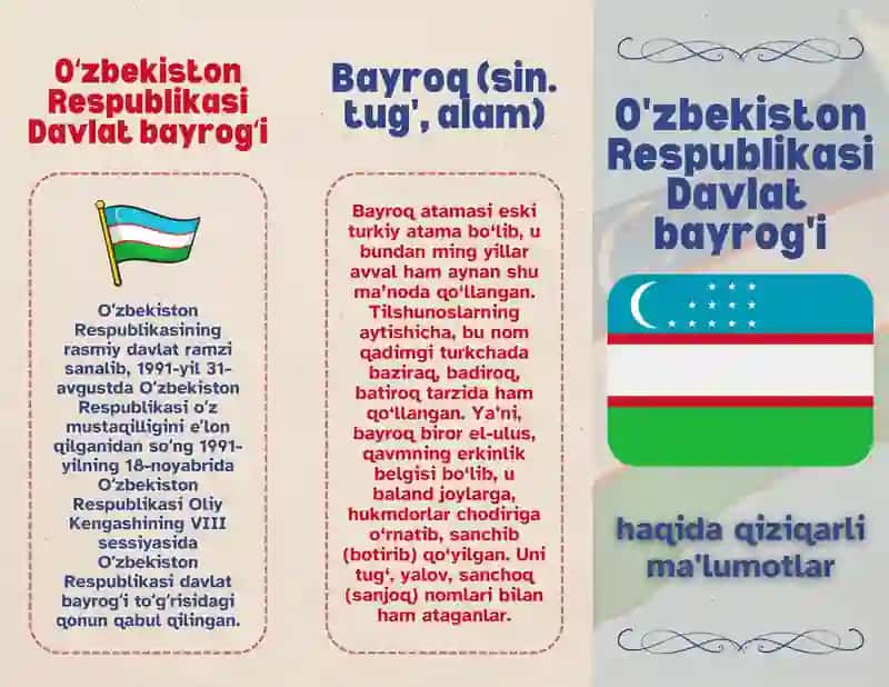 O'zbekiston Respublikasi bayrog'i 1