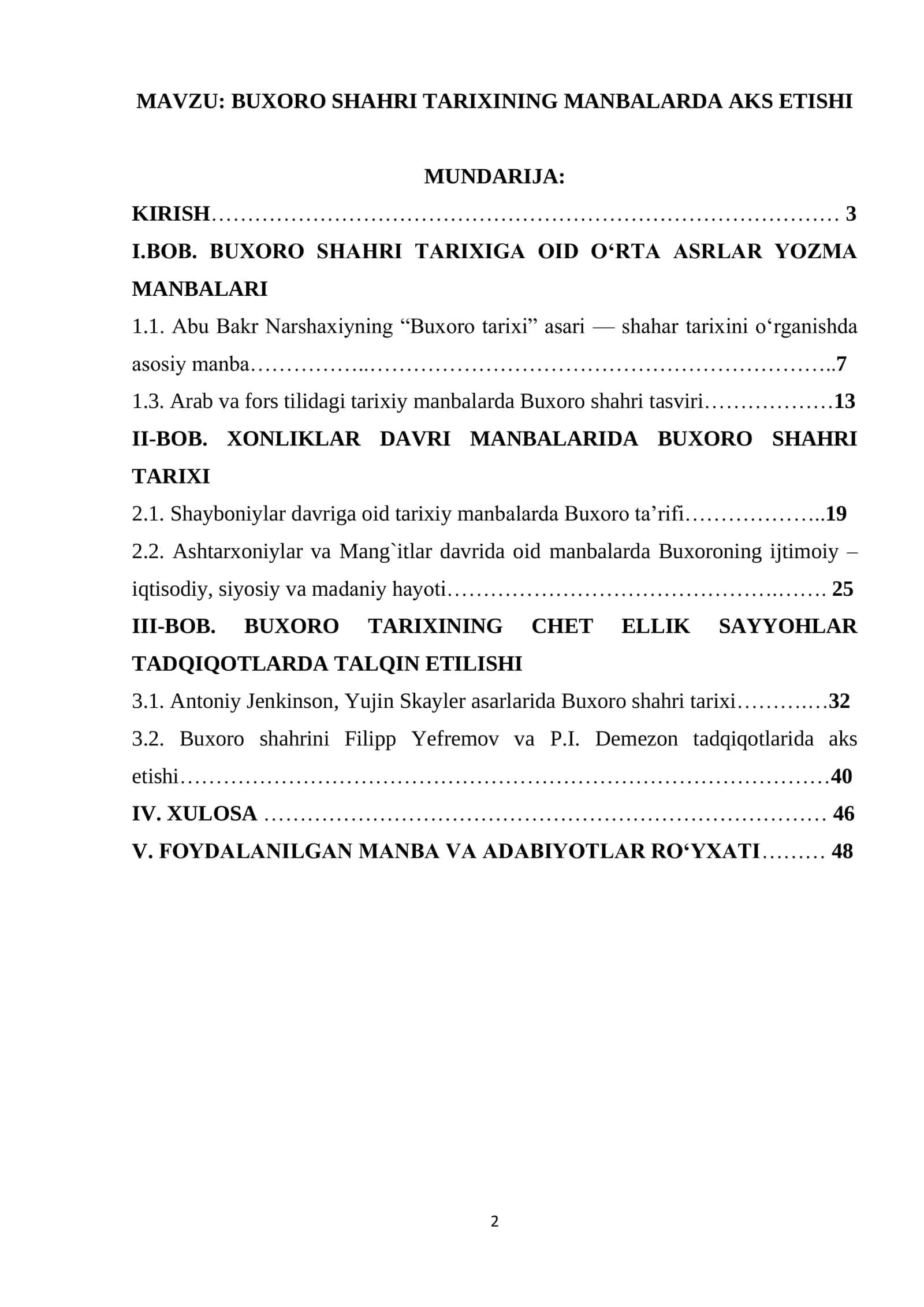Buxoro shahri tarixining manbalarda aks etishi 1