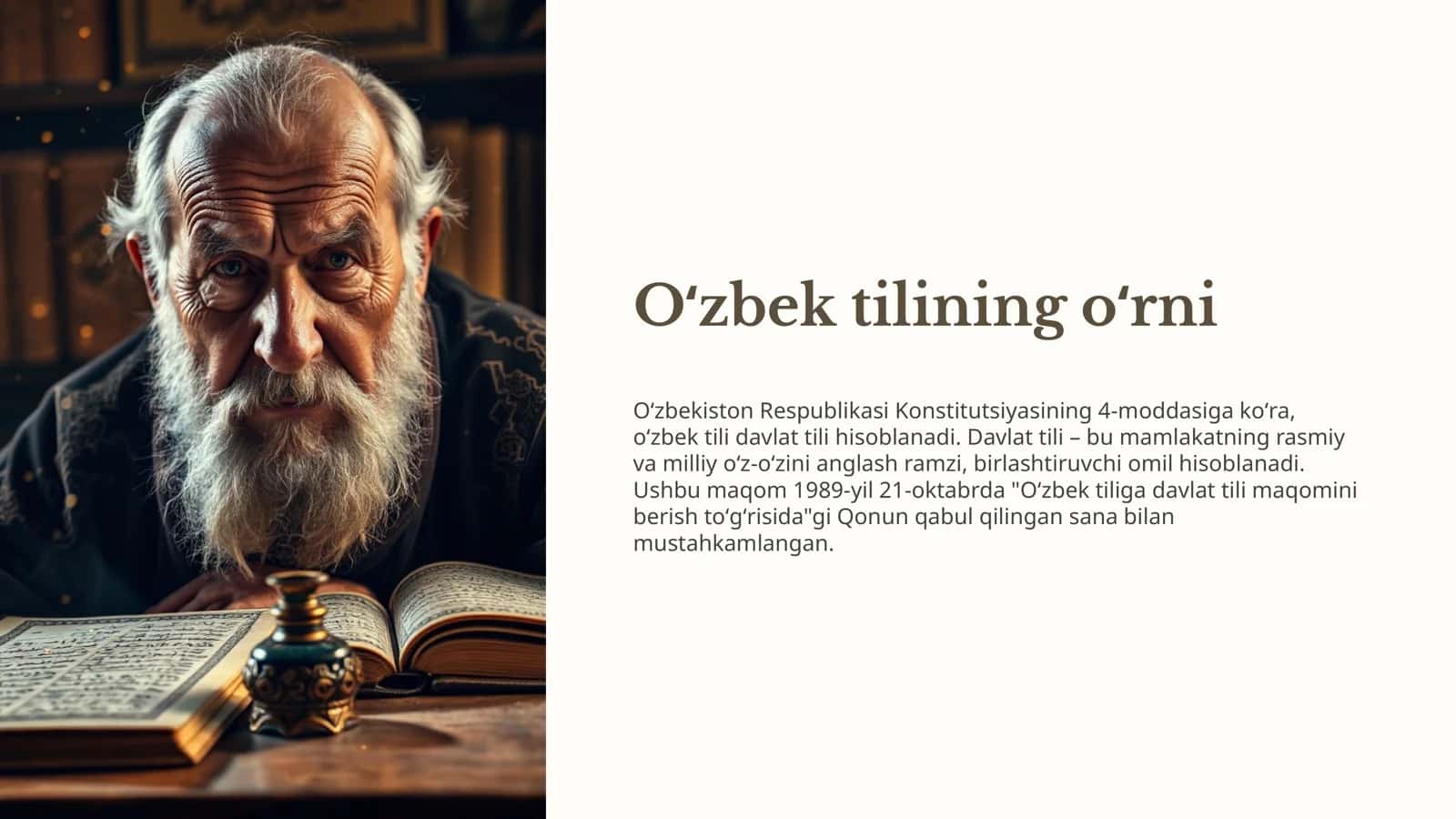 O'zbek tilining o'rni 1
