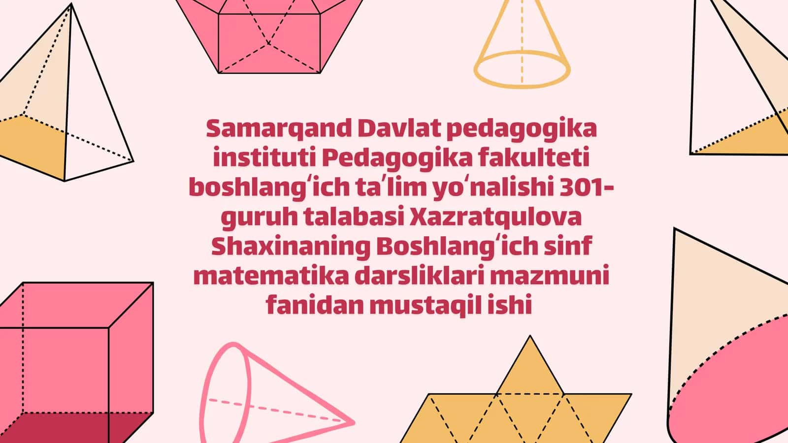 Boshlangʻich sinf matematika dasturining choraklar boʻyicha joylashuvi 1