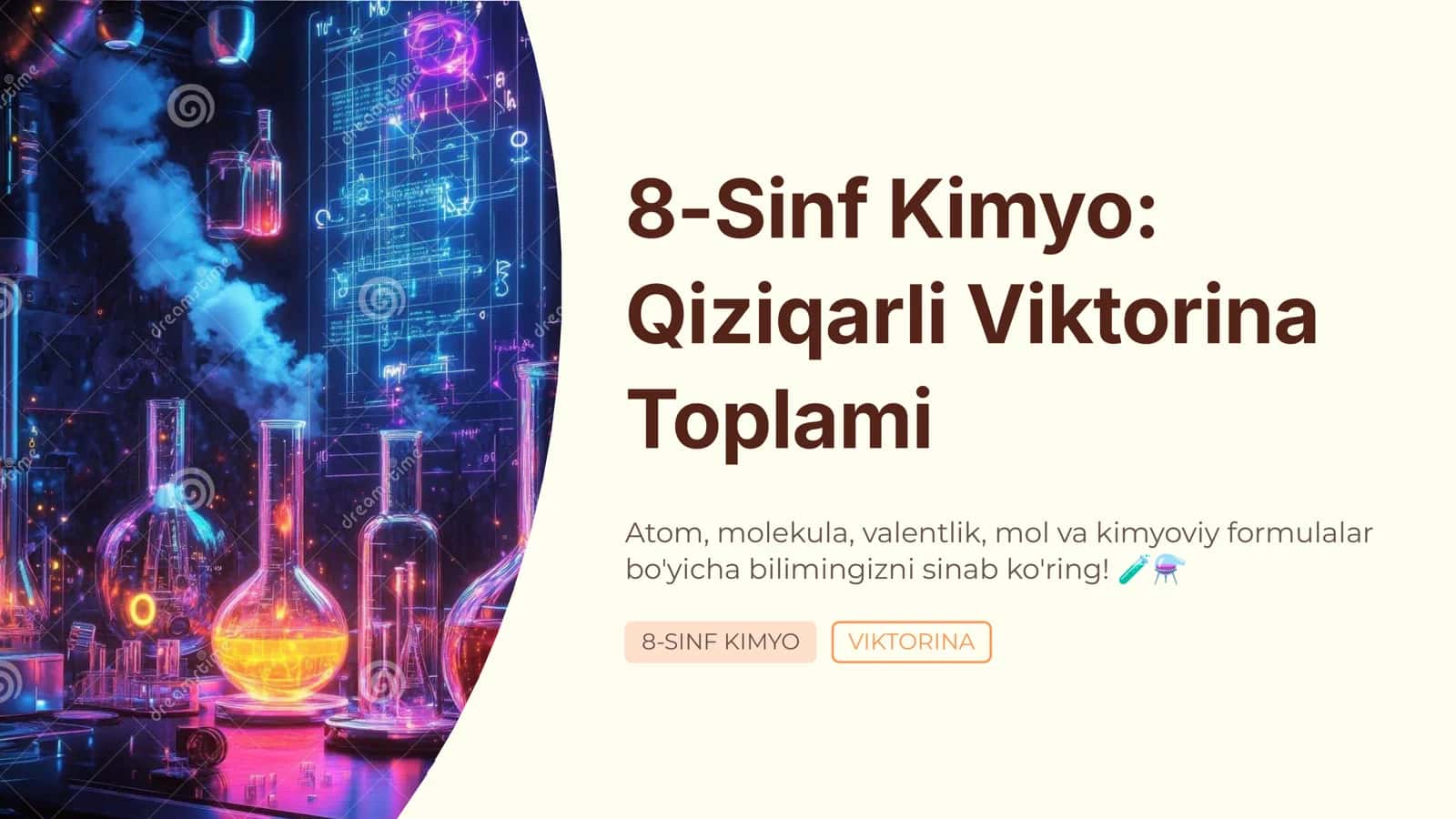 8-Sinf Kimyo: Qiziqarli Viktorina 1