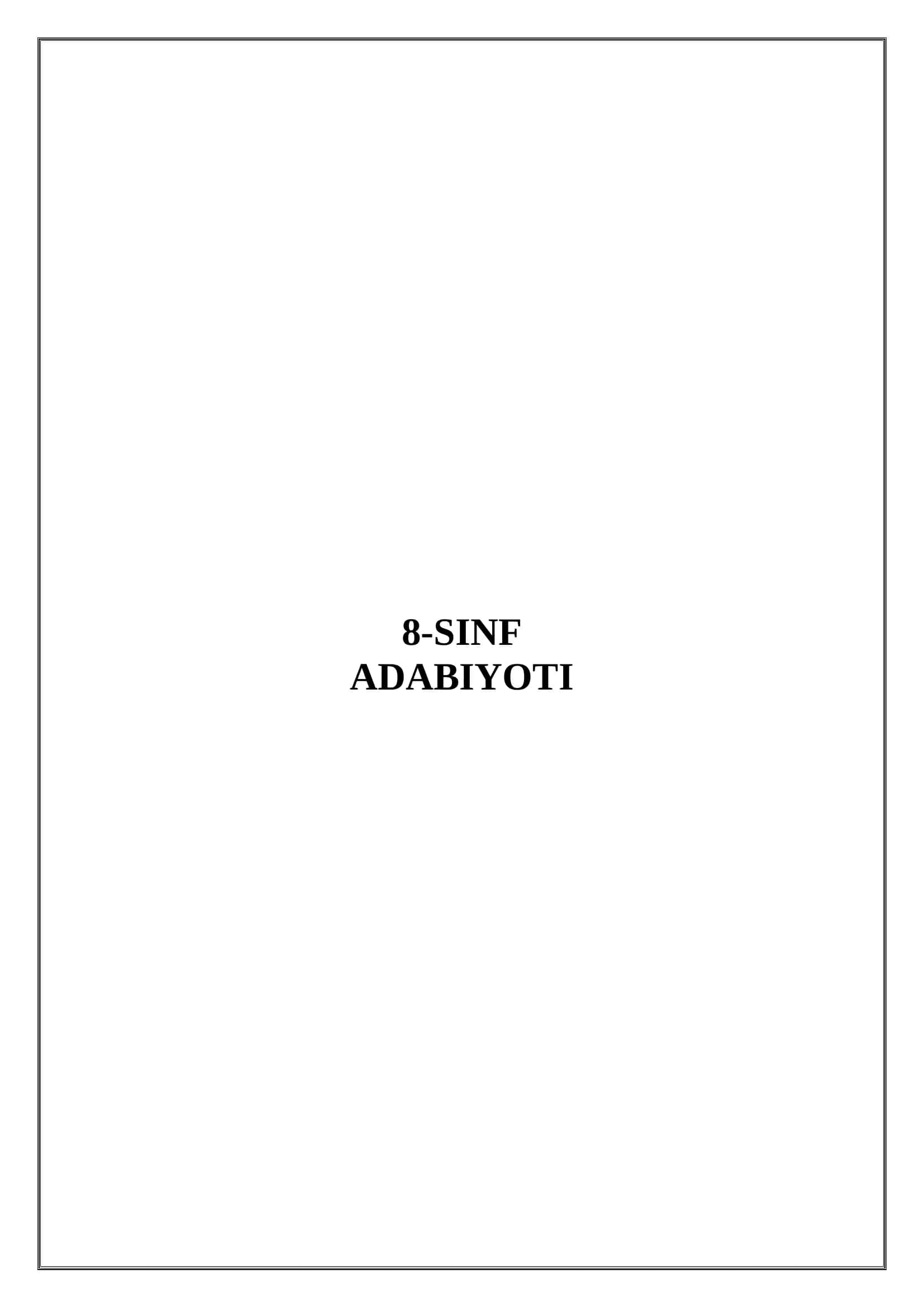 8-SINF ADABIYOTI "KUNTUG‘MISH" DOSTONI 1