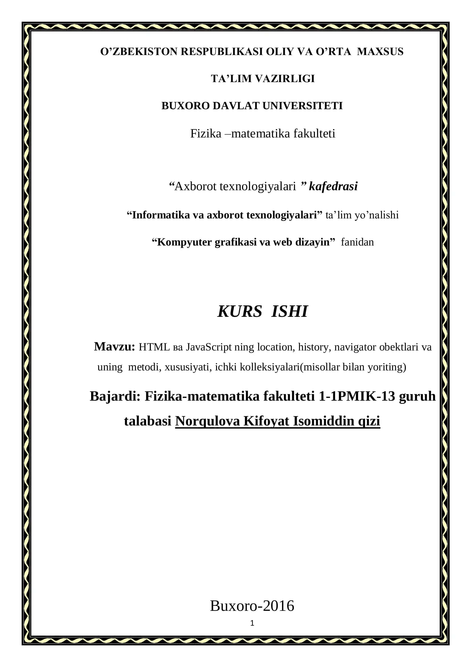 KOMPYUTER GRAFIKASI VA WEB DIZAYIN 1
