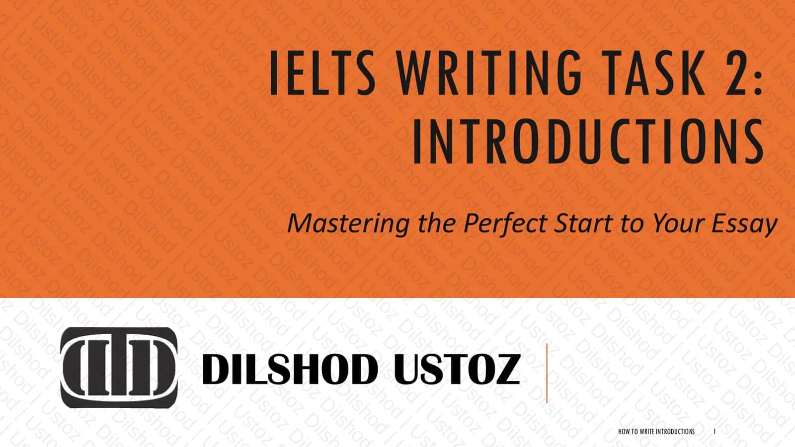 Task 2. INTRODUCTIONS 1