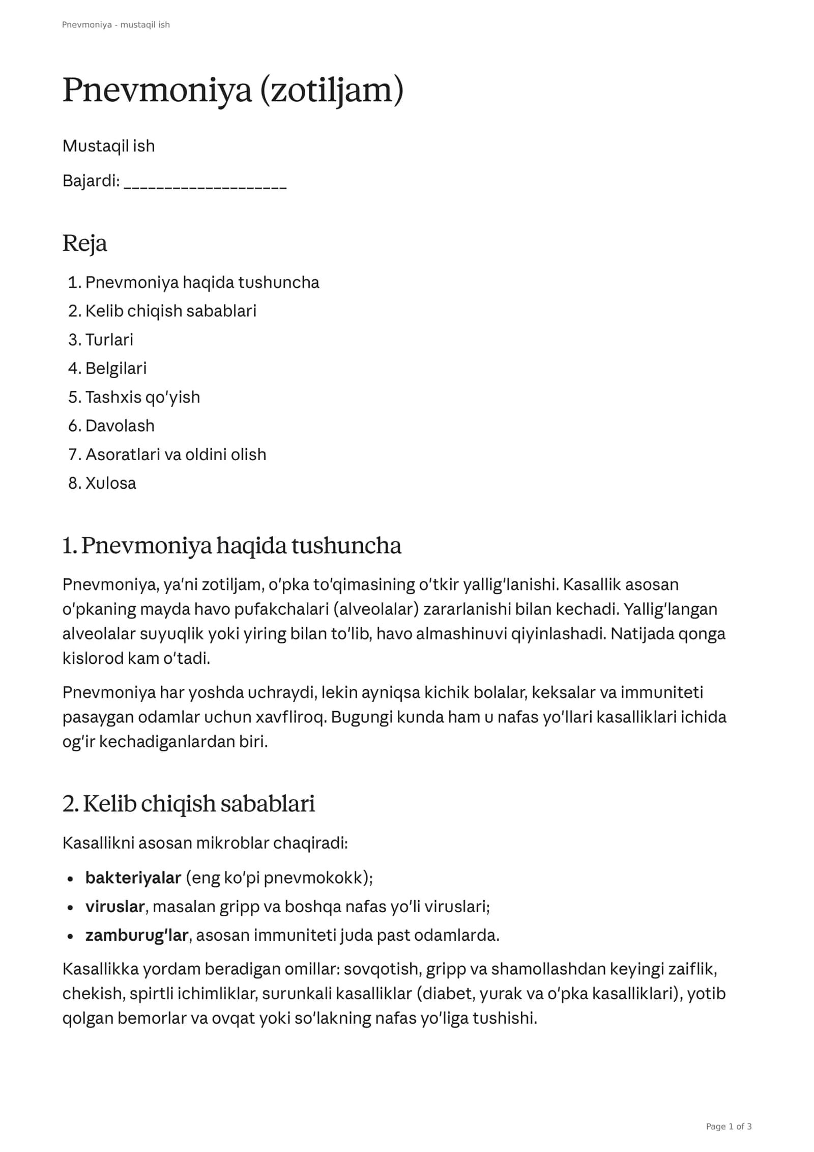 Pnevmoniya (zotiljam) 1