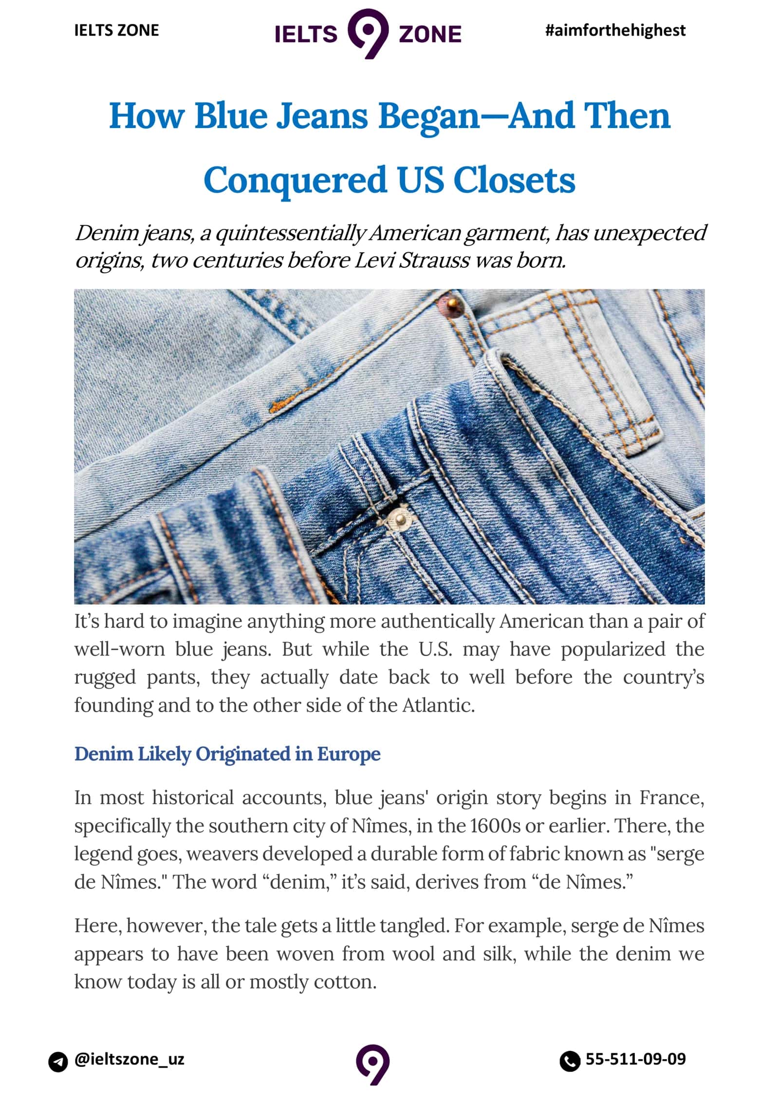 Denim Jeans: Origins and History 1